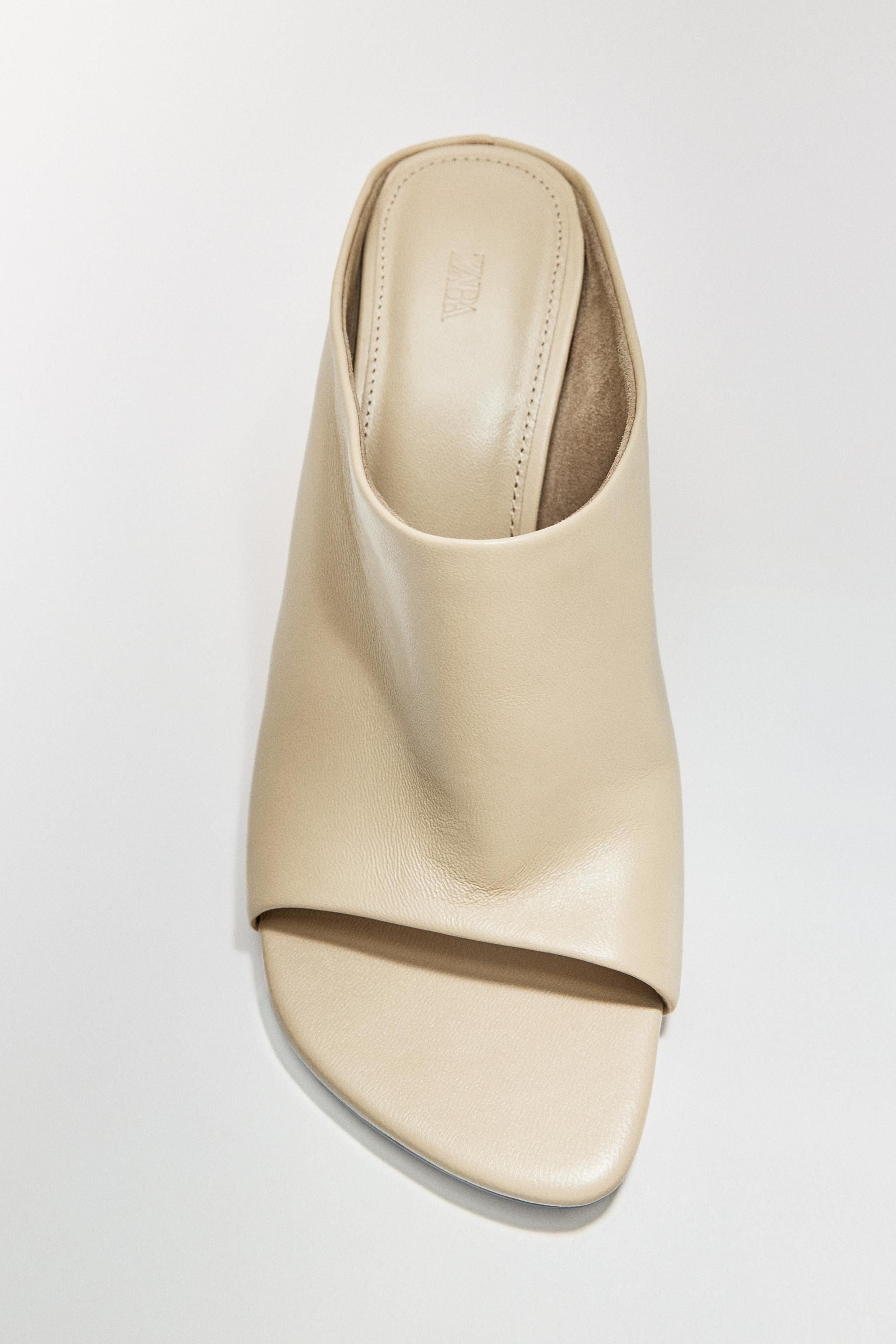 LIMITED EDITION LEATHER WEDGES by ZARA