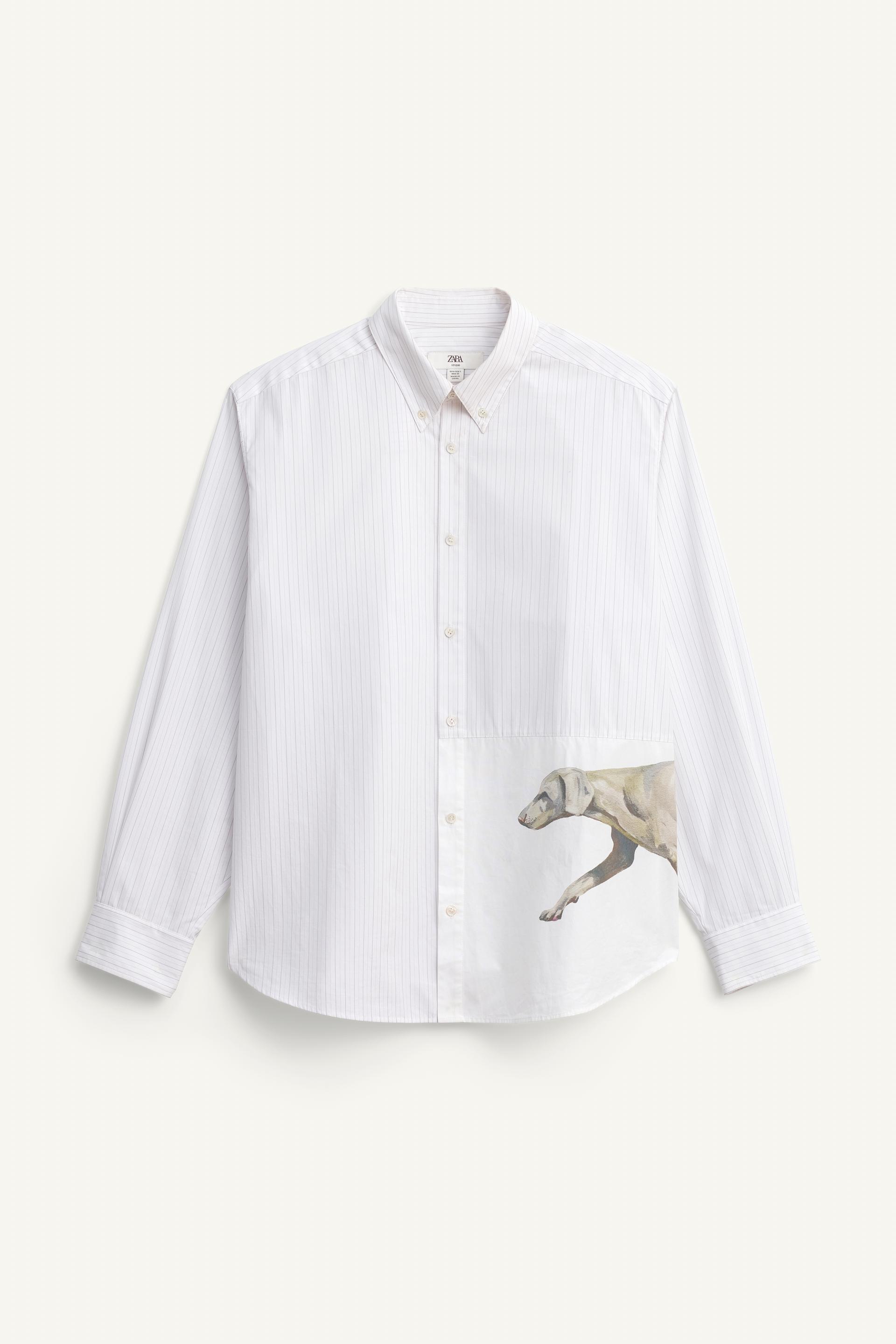 LIMITED EDITION PRINTED PATCHWORK STRIPED SHIRT by ZARA LIMITED EDITION PRINTED PATCHWORK STRIPED SHIRT by ZARA