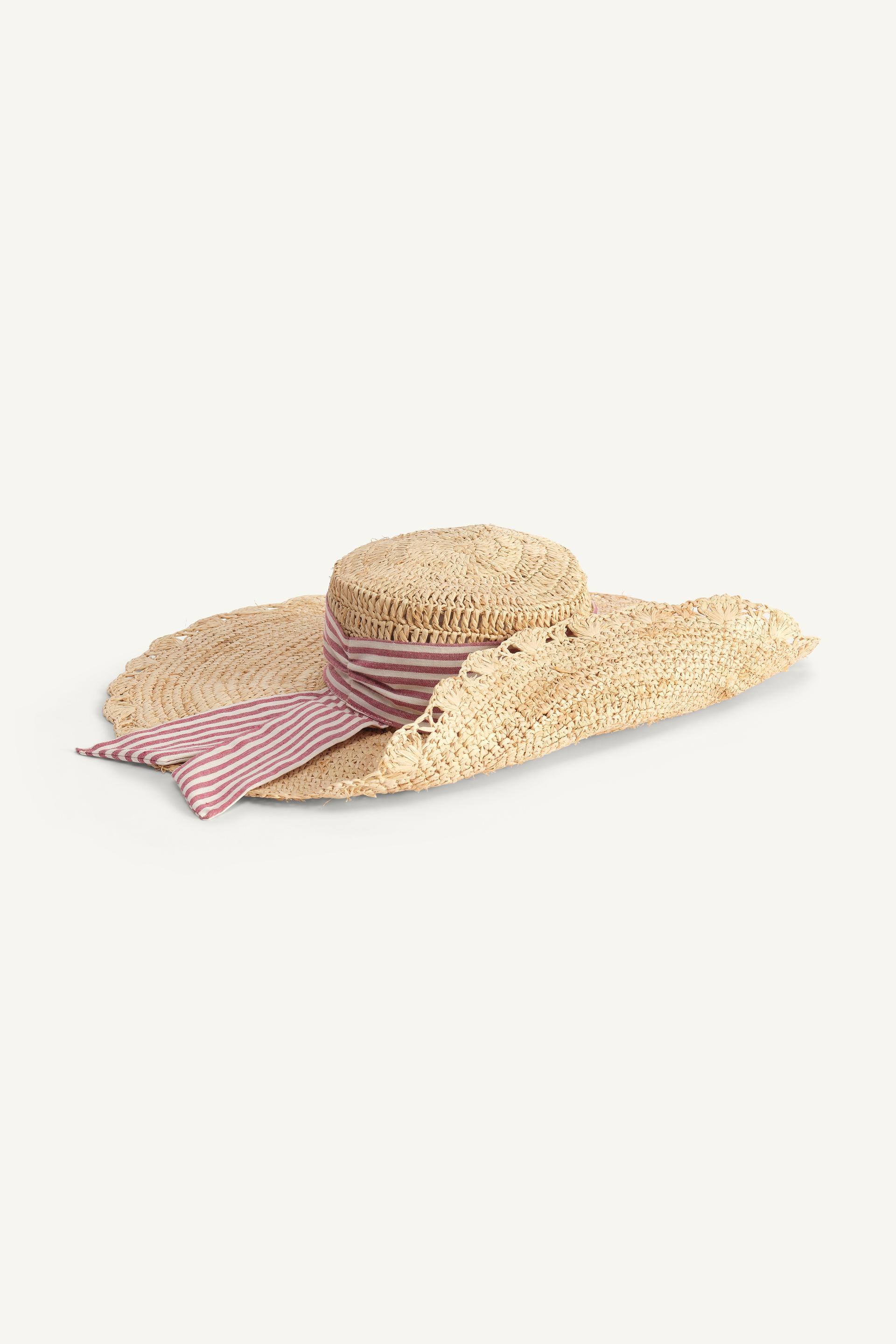 LIMITED EDITION STRIPED BOW PAMELA HAT by ZARA