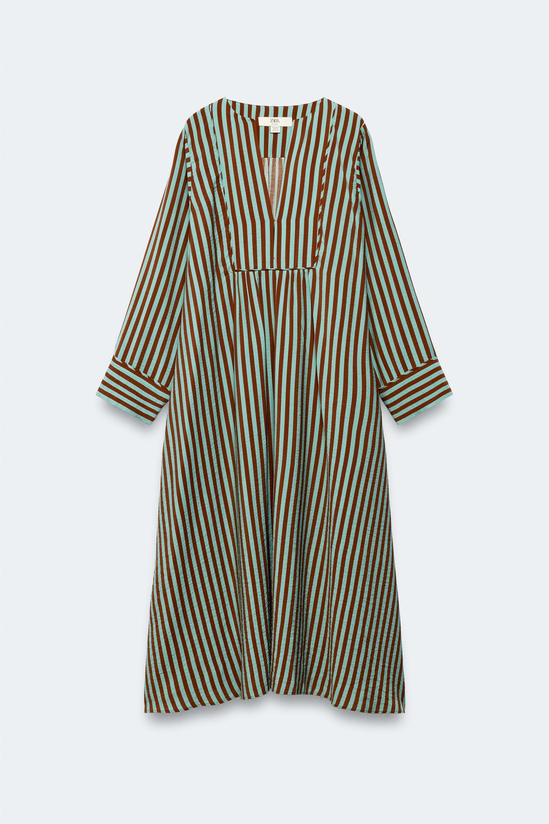LIMITED EDITION STRIPED KAFTAN DRESS by ZARA