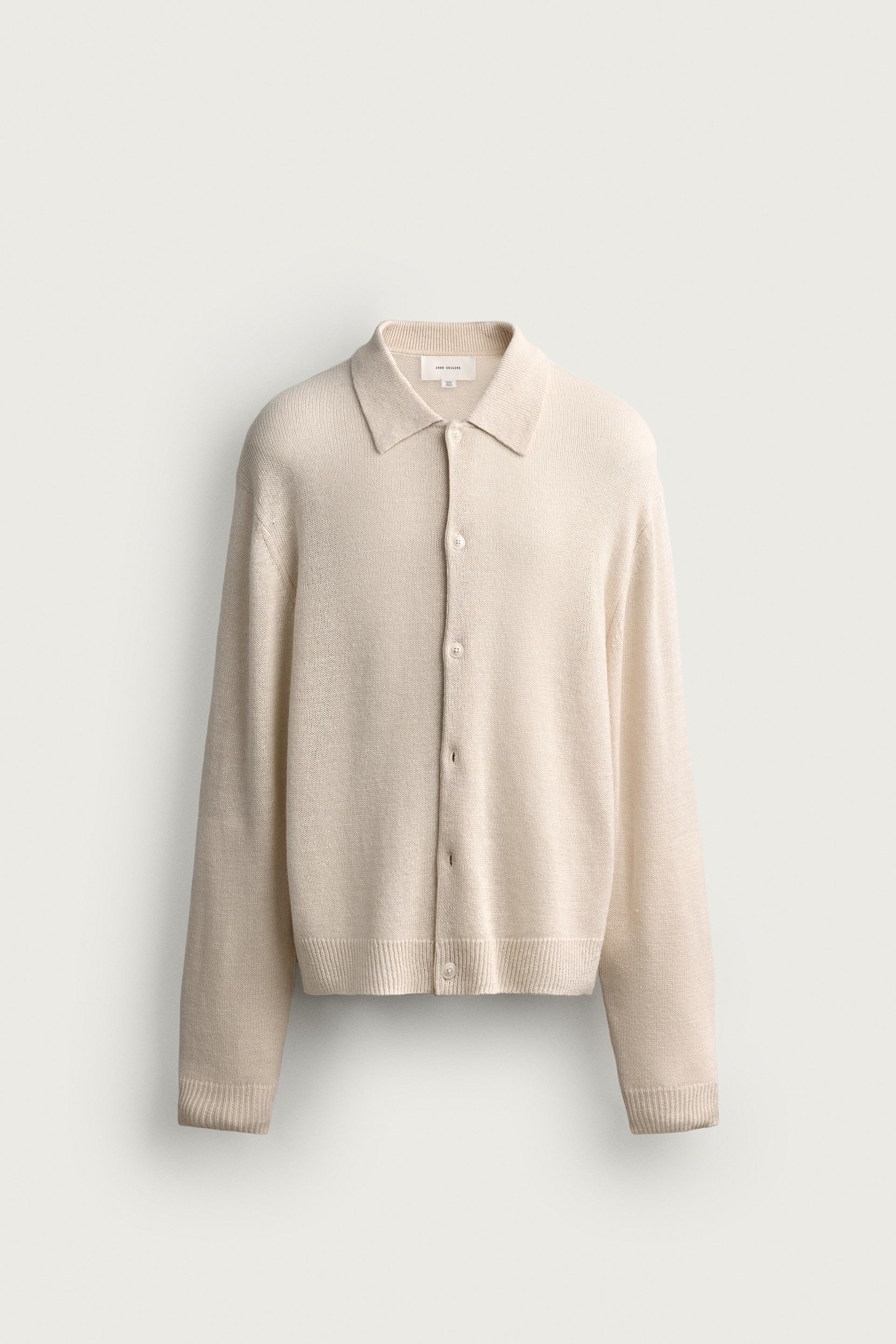 LINEN AND CASHMERE REGULAR-FIT CARDIGAN by ZARA
