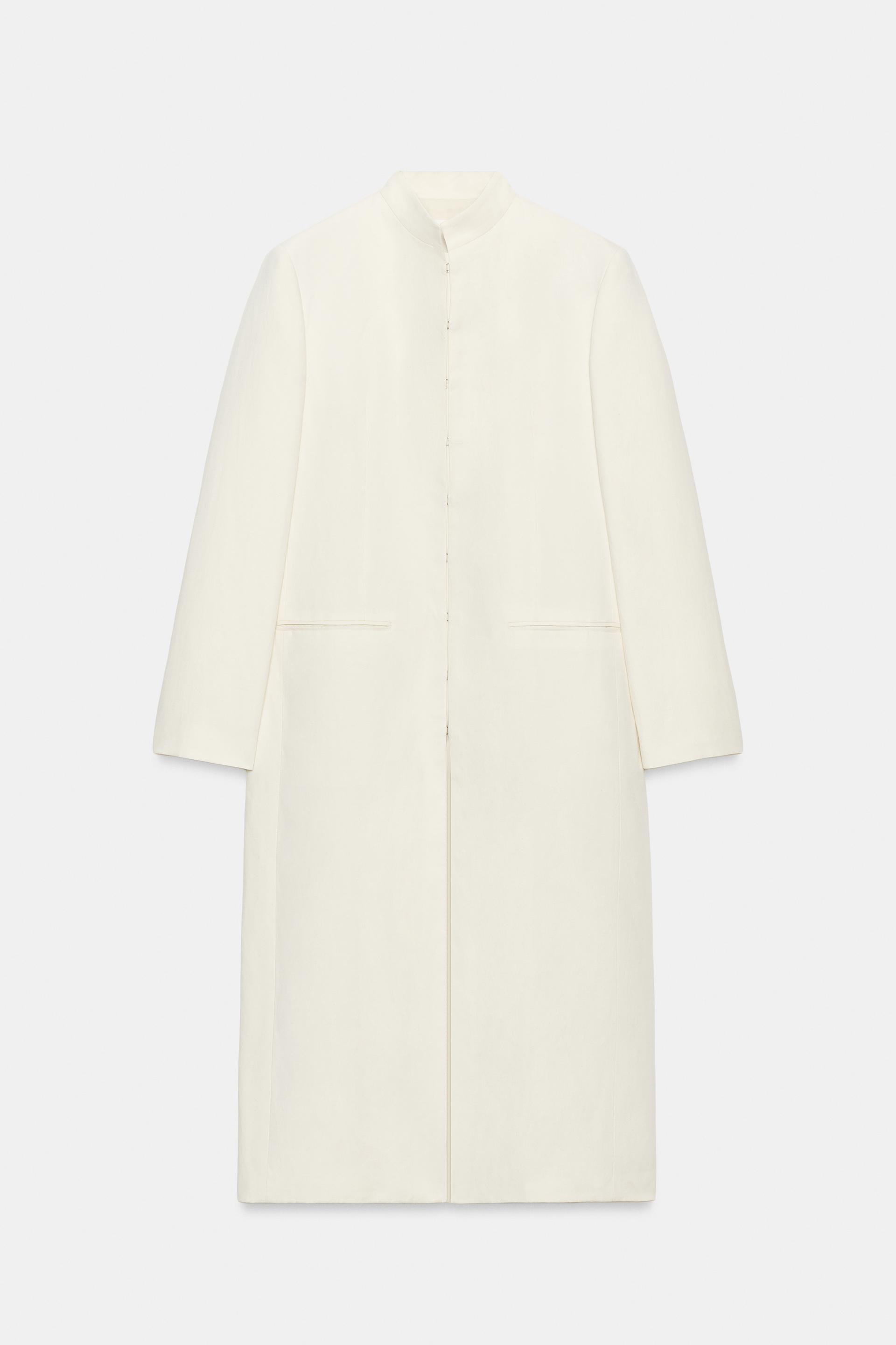 LINEN BLEND FROCK COAT ZW COLLECTION by ZARA