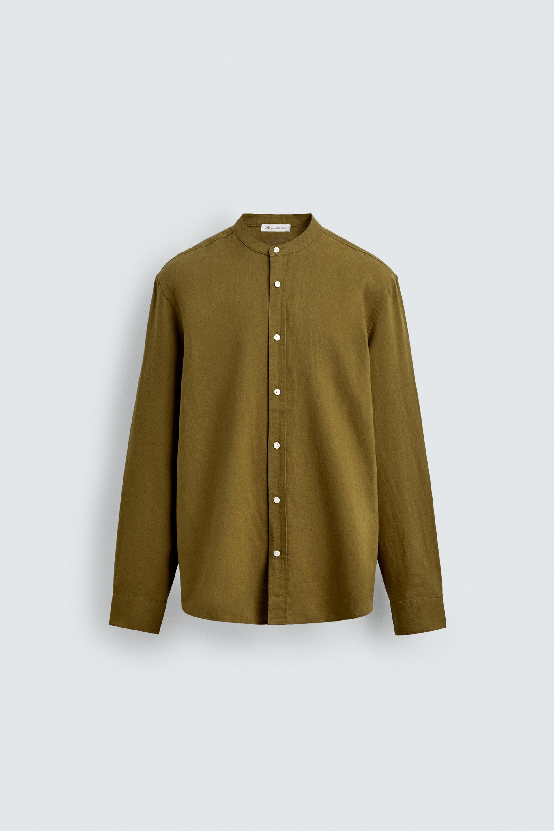 LINEN COTTON RELAXED FIT SHIRT by ZARA
