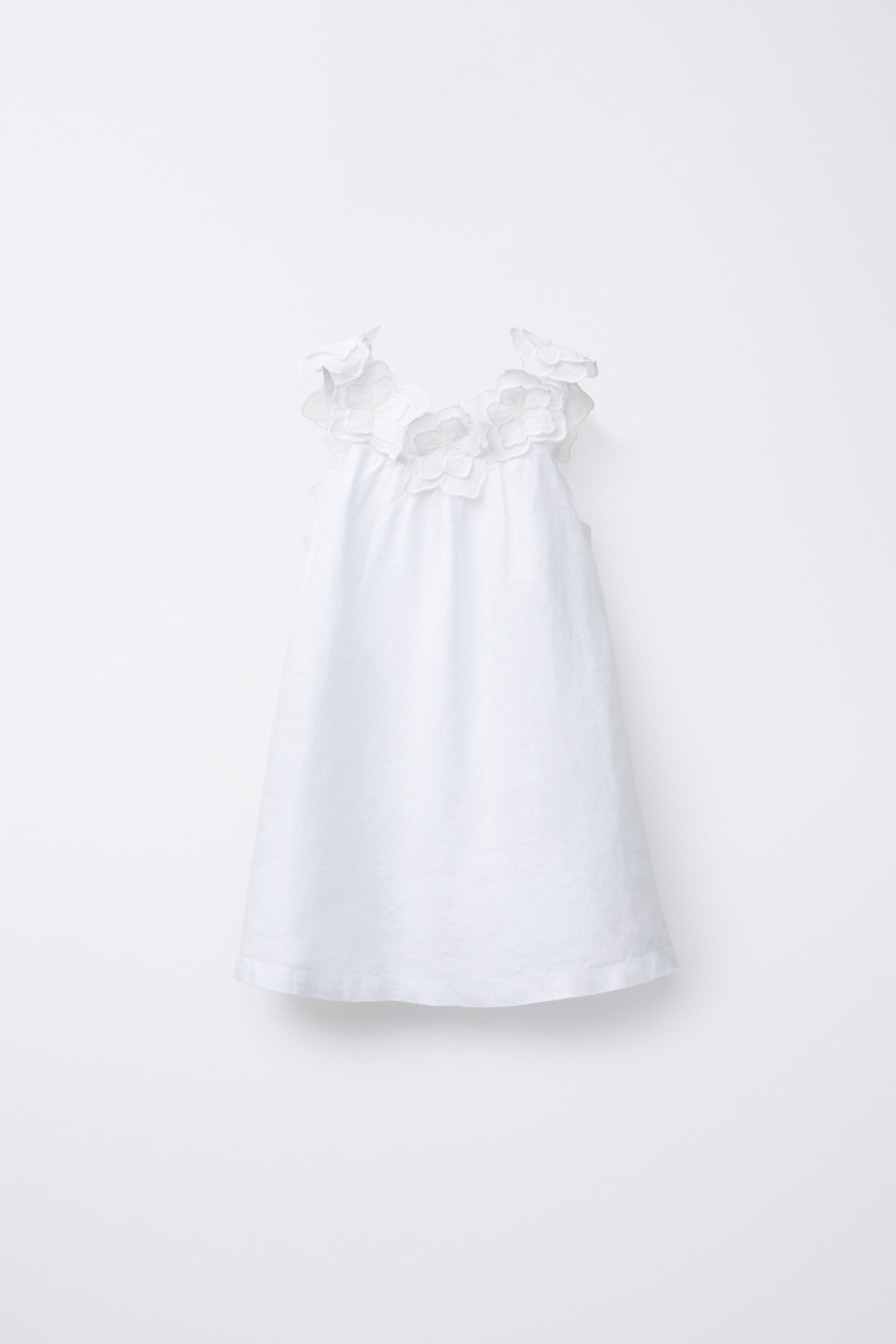LINEN FLORAL DRESS by ZARA