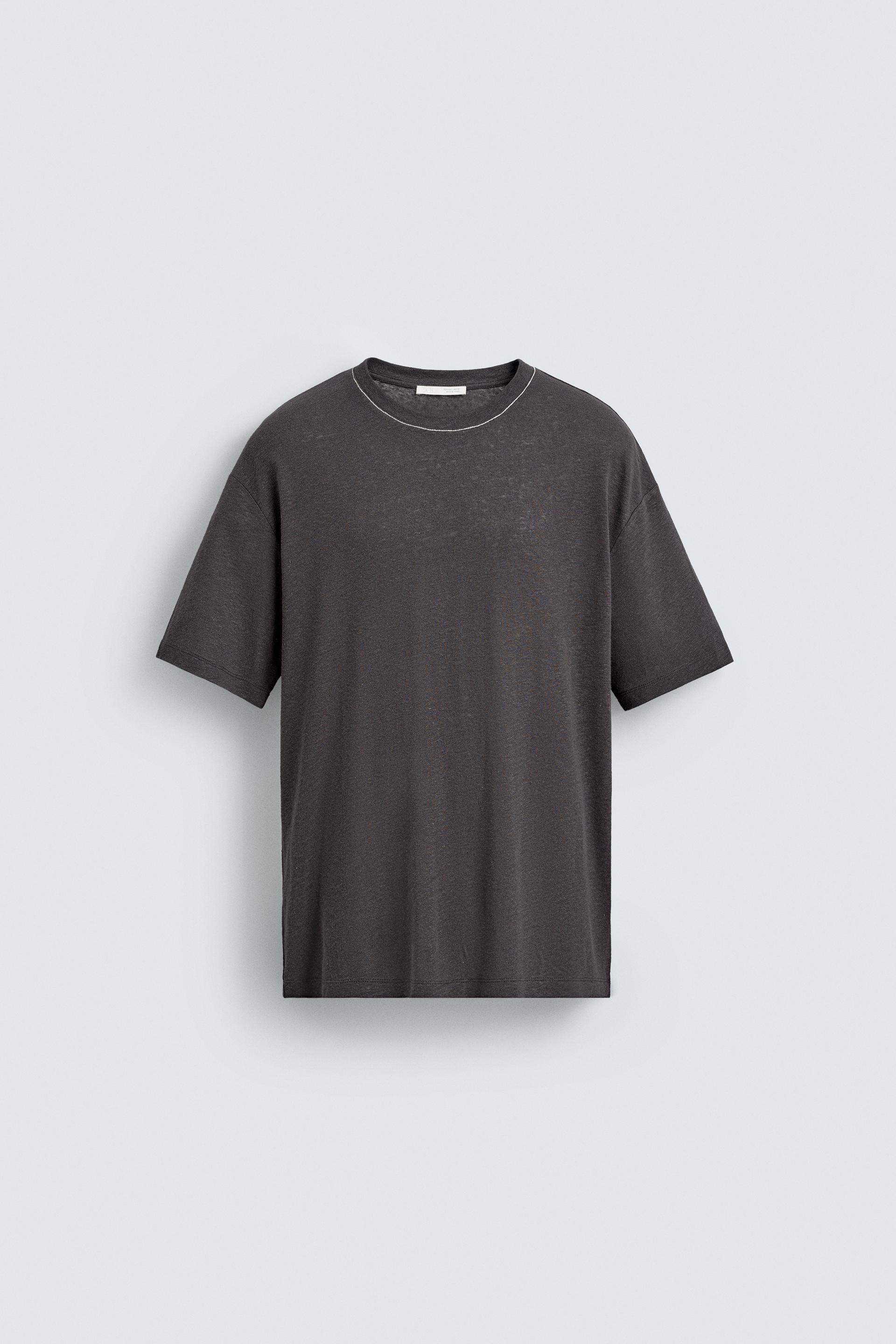 LINEN - VISCOSE T-SHIRT by ZARA