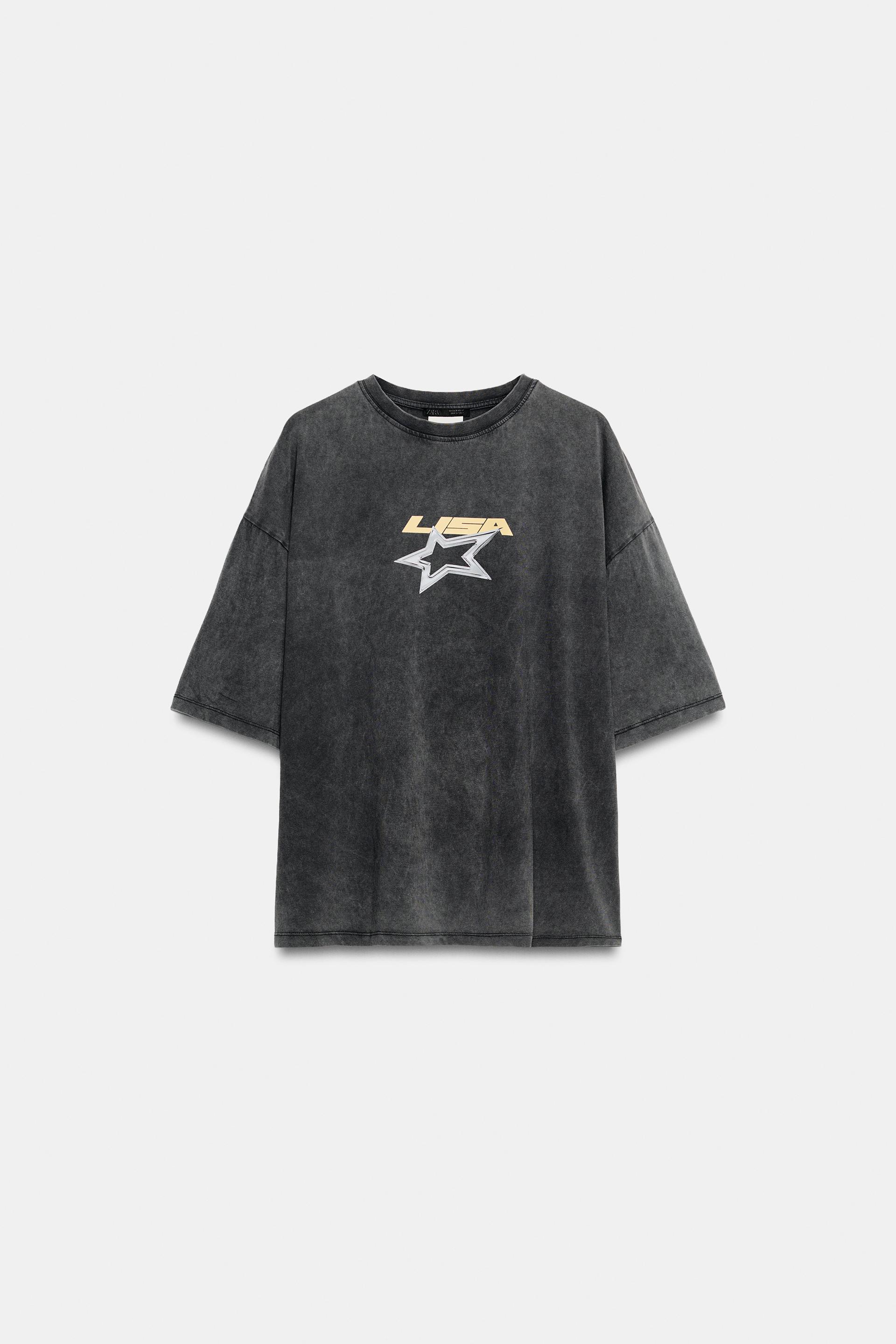 LISA WASHED-EFFECT T-SHIRT by ZARA