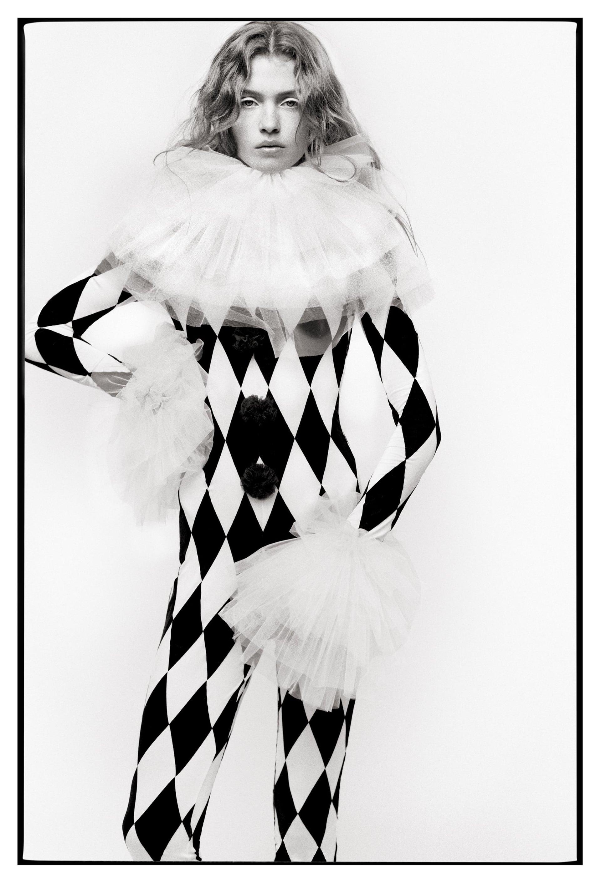 LONG ARGYLE TULLE JUMPSUIT by ZARA