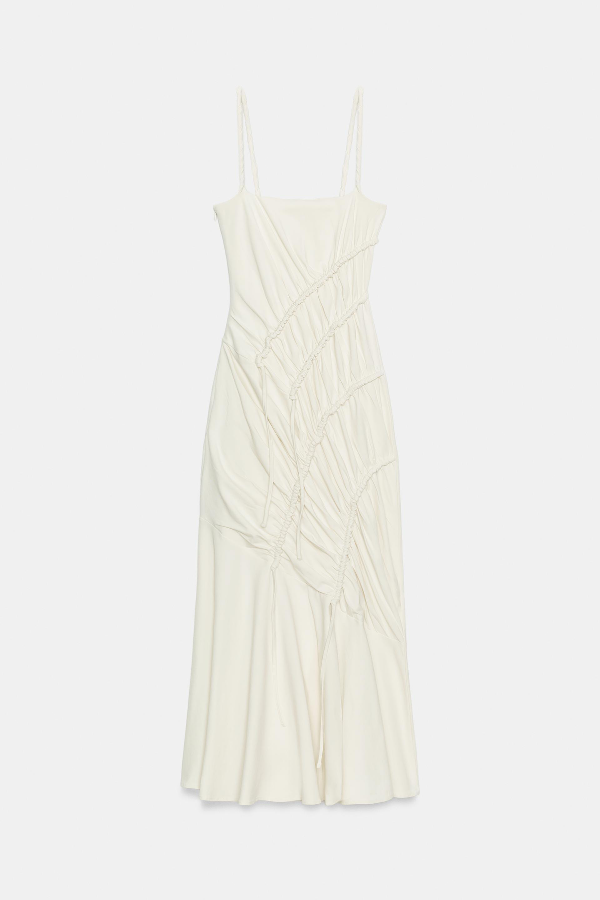 LONG DRAPED DRESS by ZARA