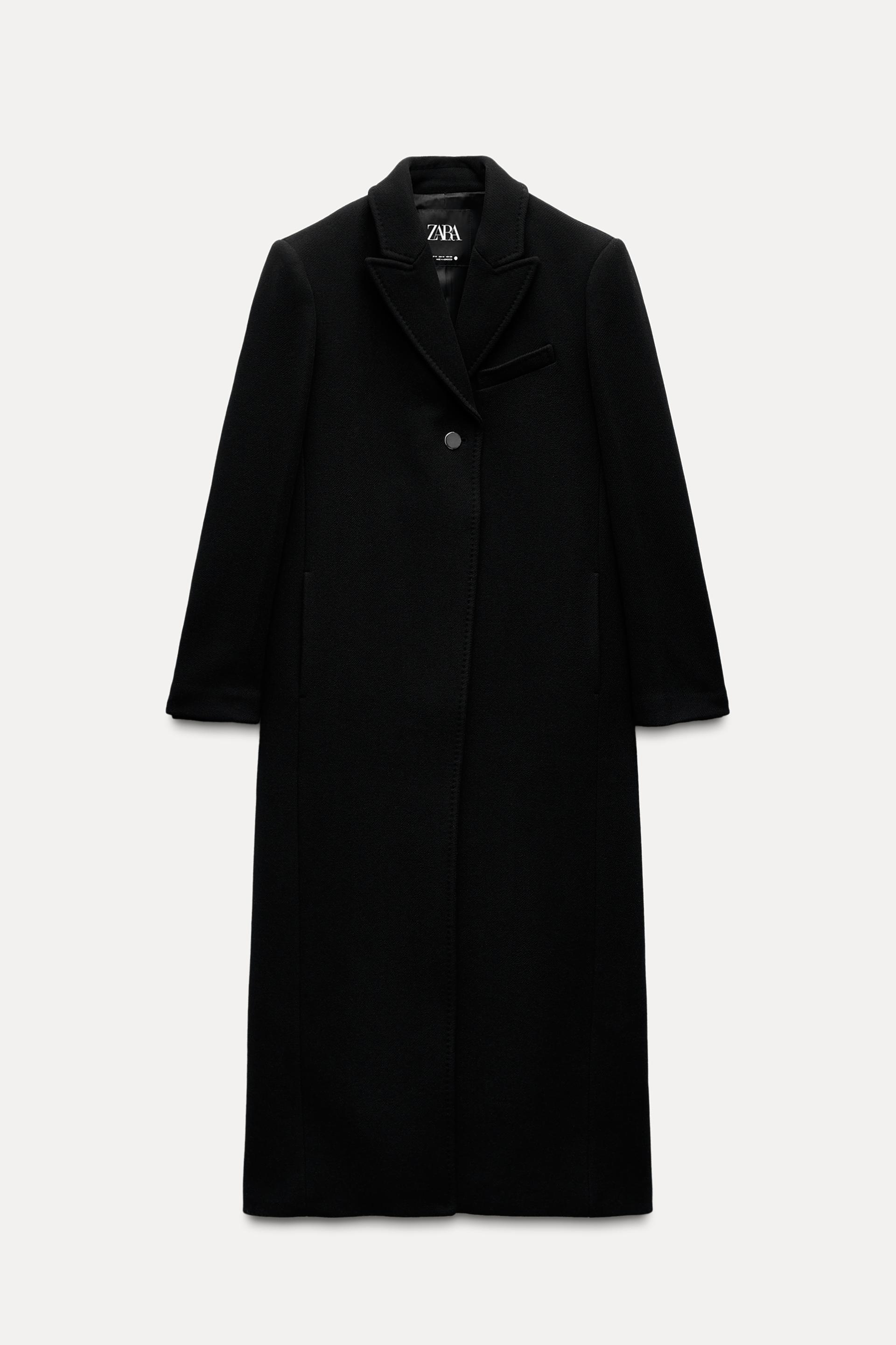 Zara Long Wool Coat Zara Woman Manteco Wool Coat ZW