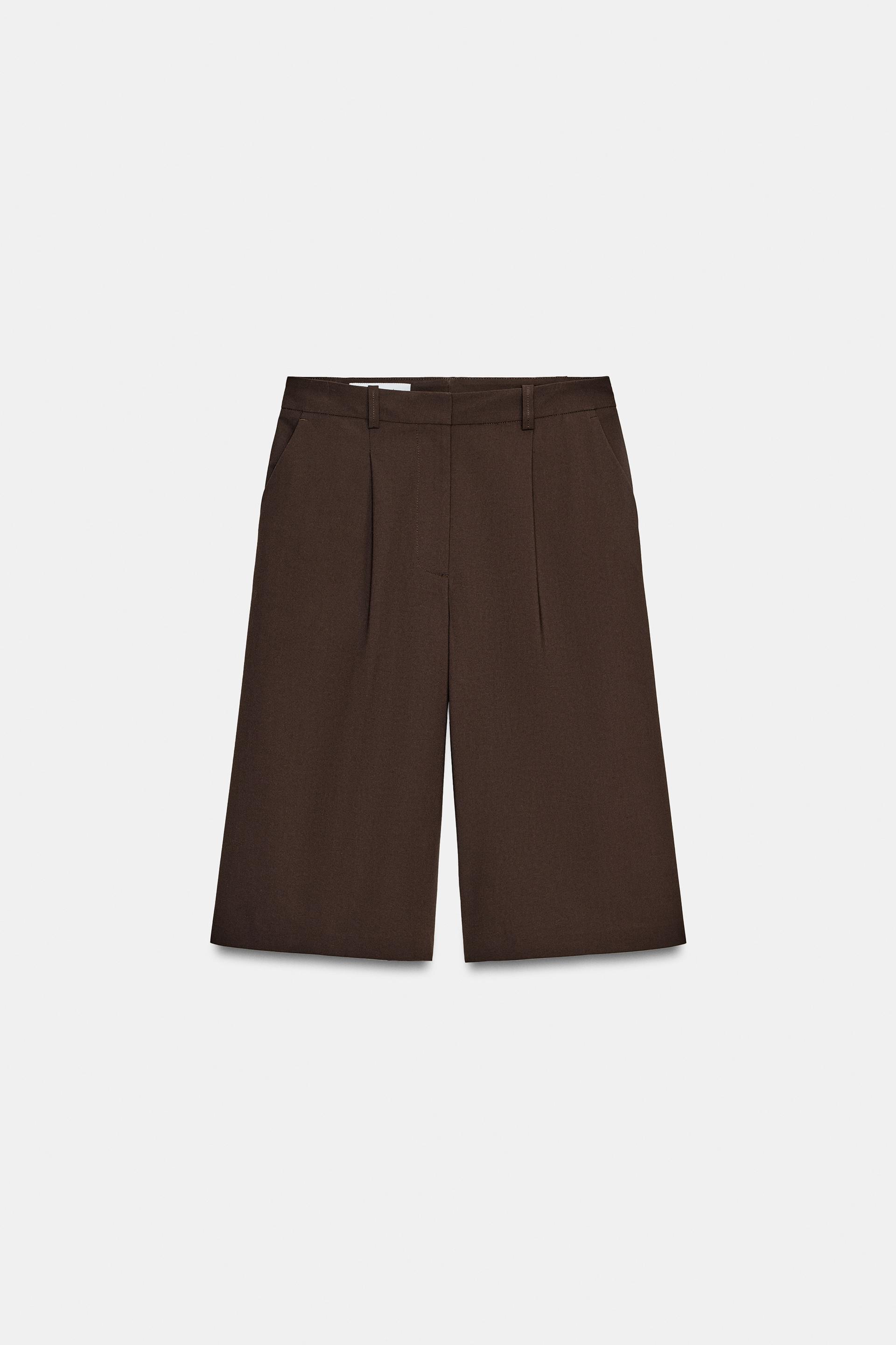 LONG PLEATED SHORTS by ZARA