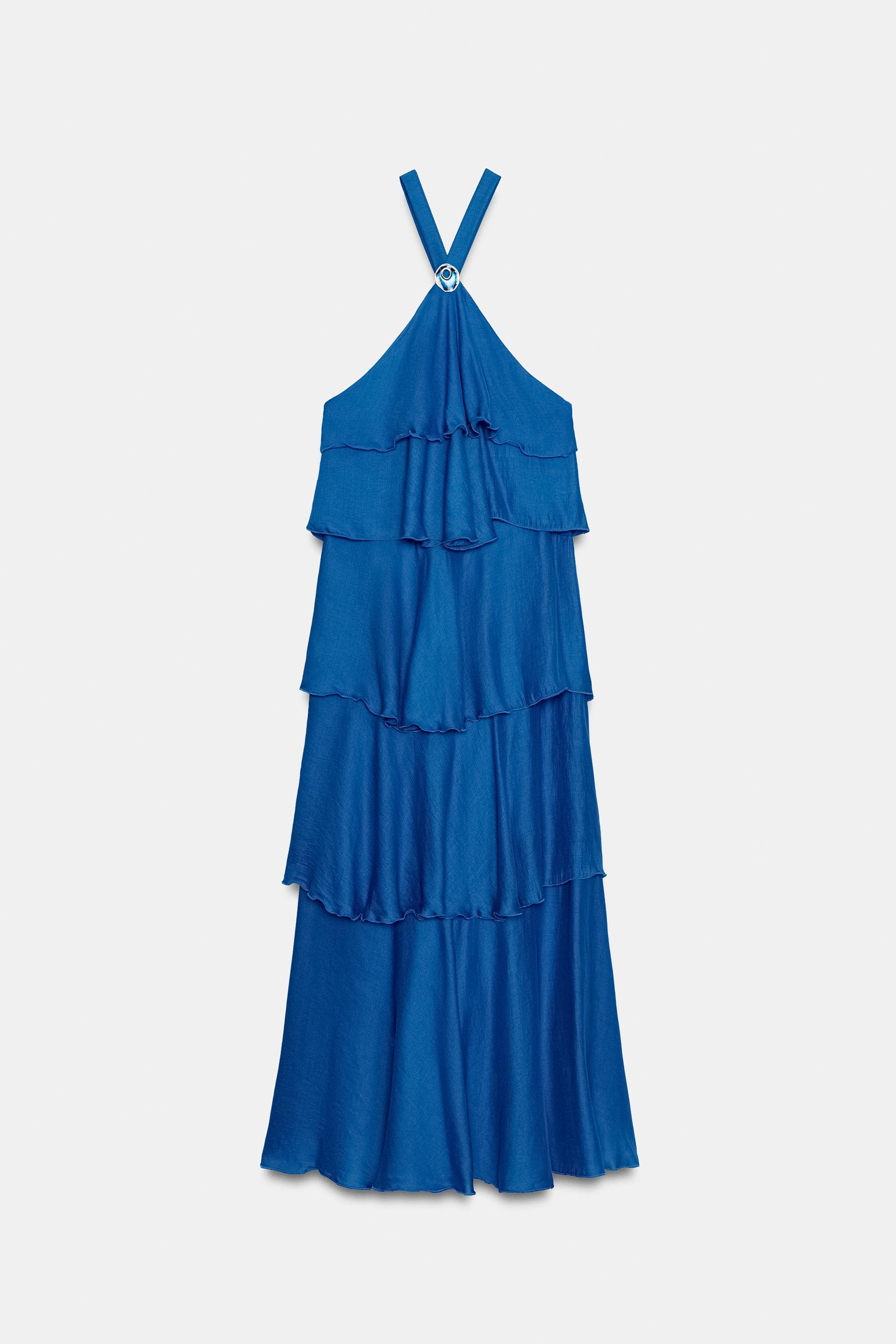 LONG RUFFLED DRESS by ZARA