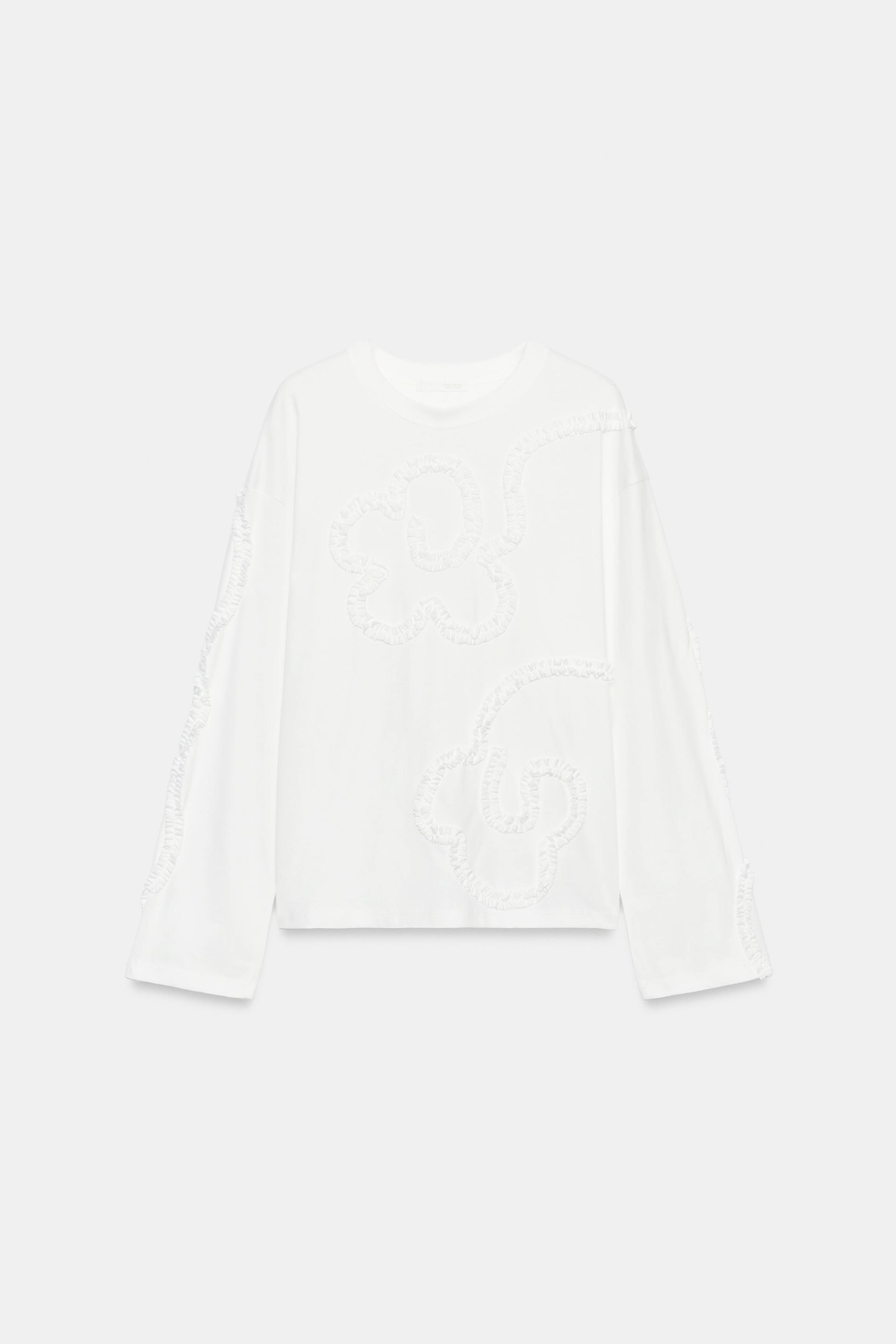 LONG SLEEVE TEXTURED T-SHIRT by ZARA