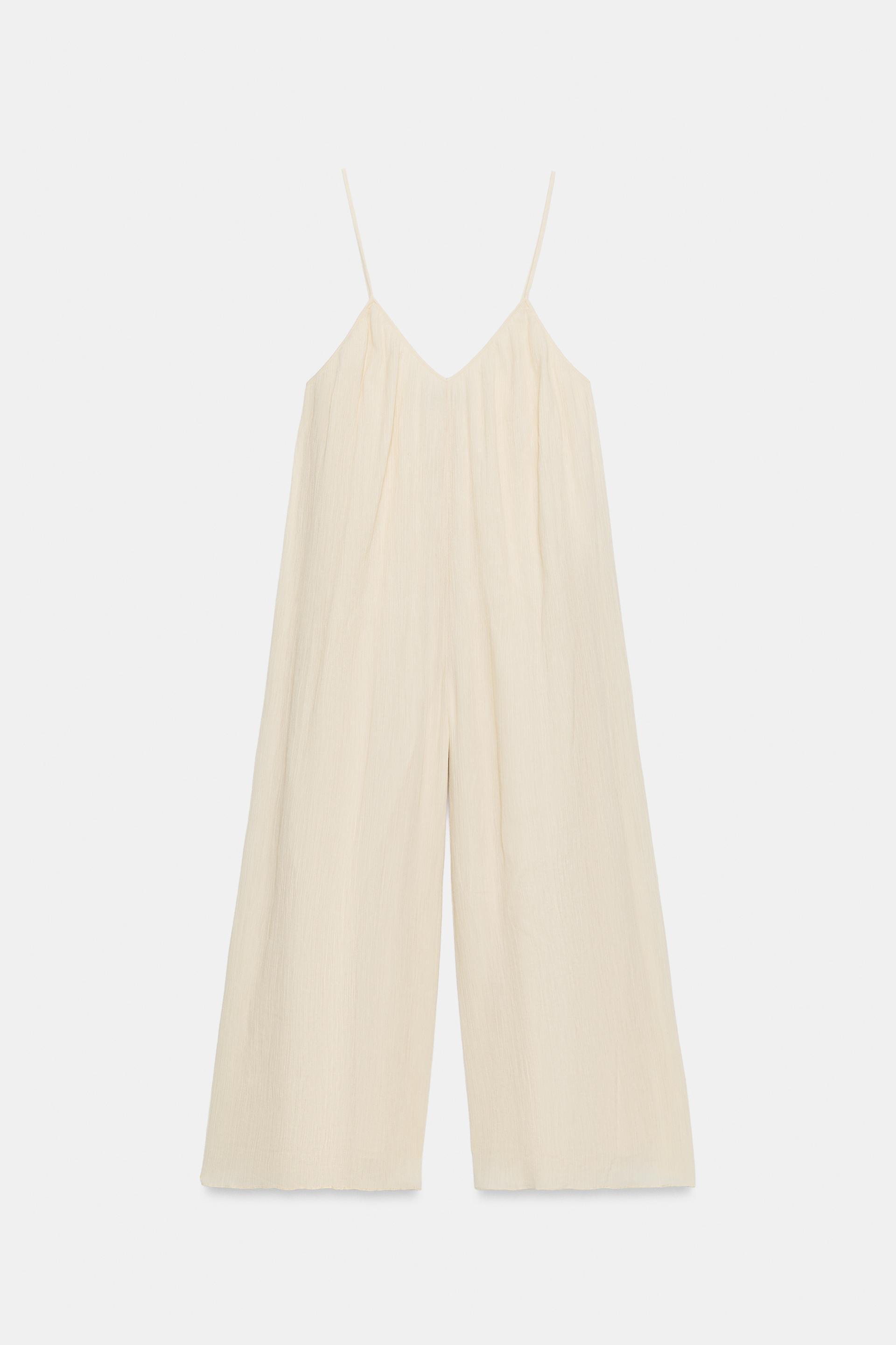 LONG TEXTURED STRAP JUMPSUIT by ZARA