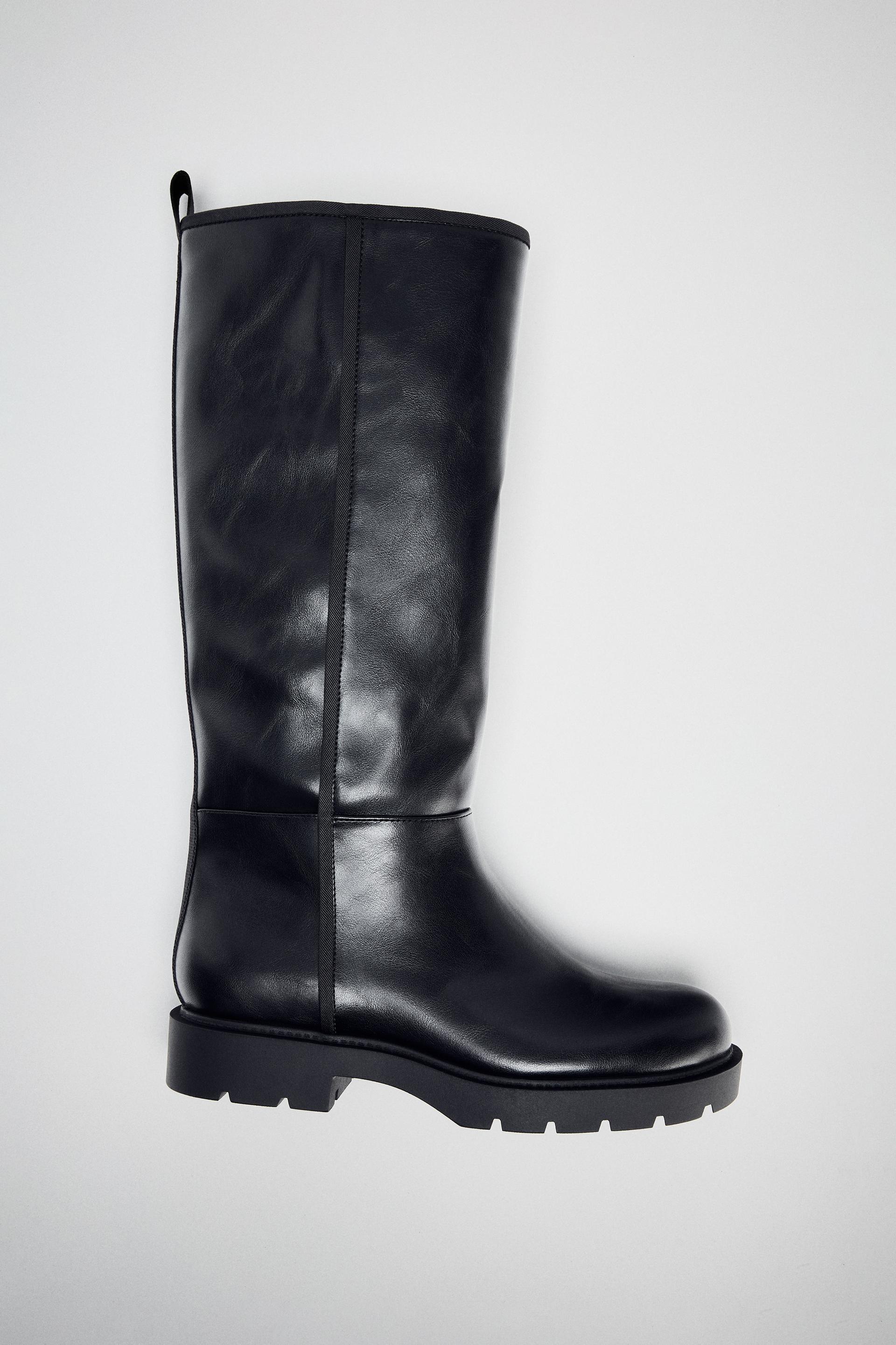 LOW-HEELED BOOTS WITH TOPSTITCHING by ZARA