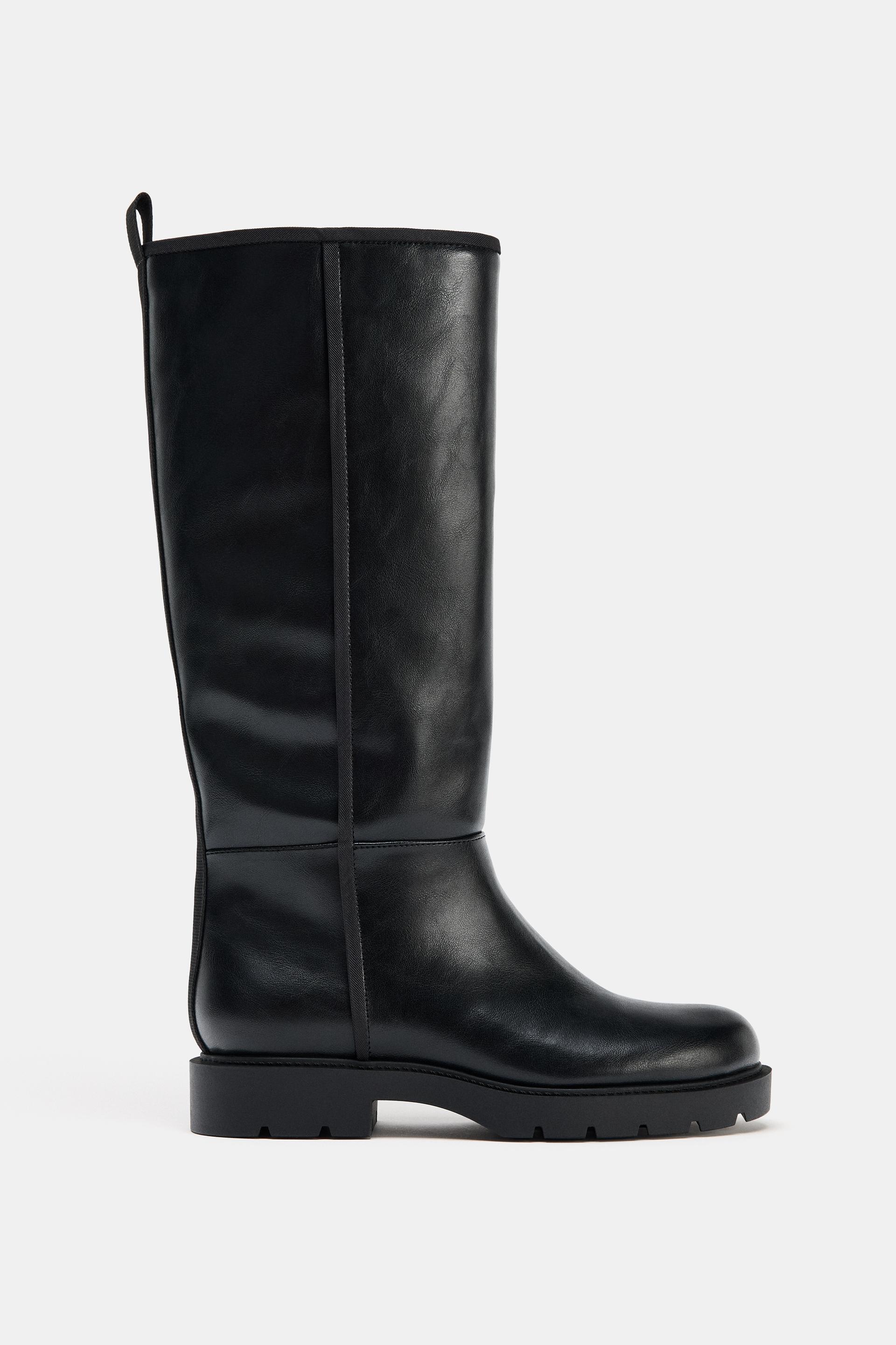 LOW-HEELED BOOTS WITH TOPSTITCHING by ZARA