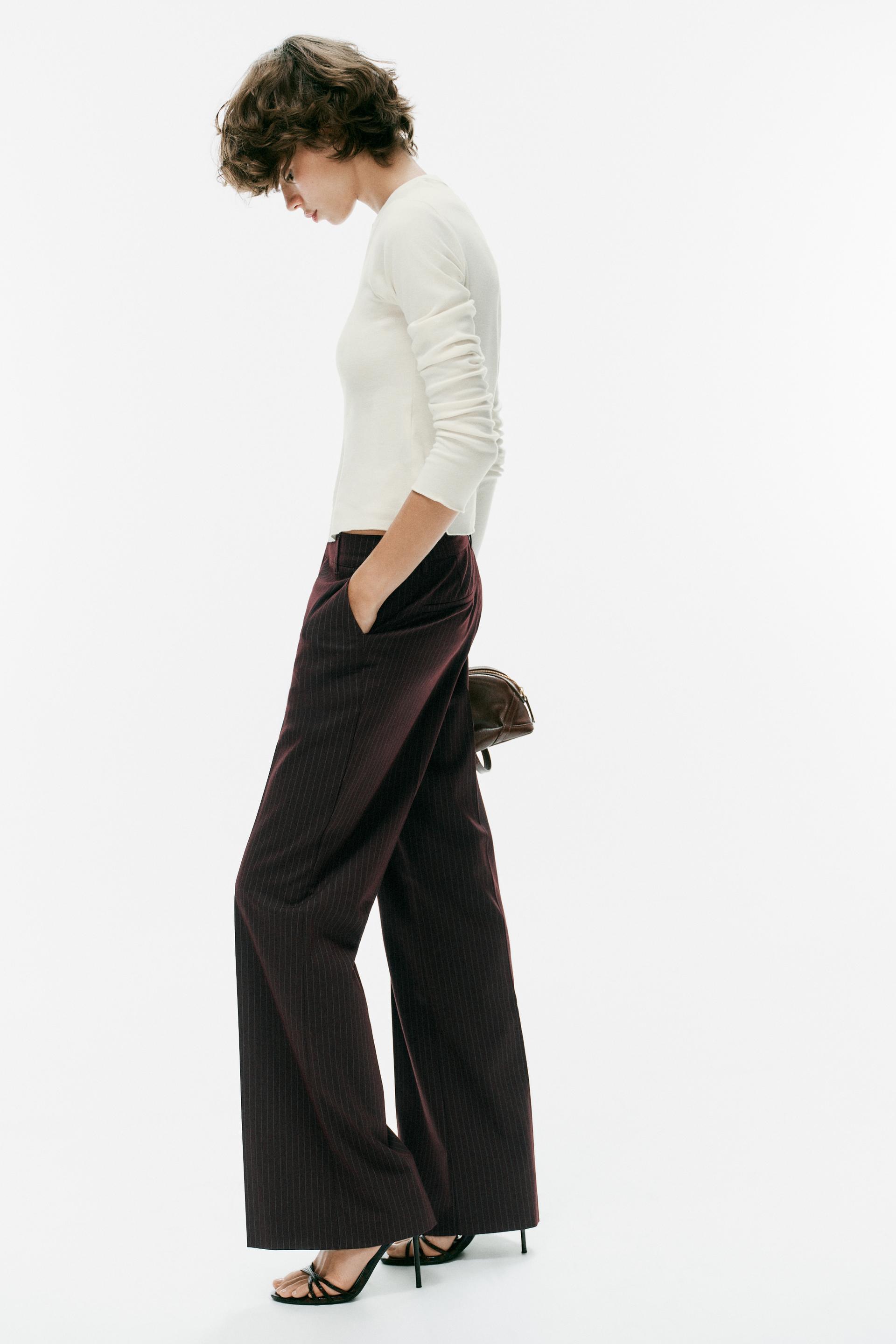 LOW-RISE STRAIGHT LEG PANTS by ZARA