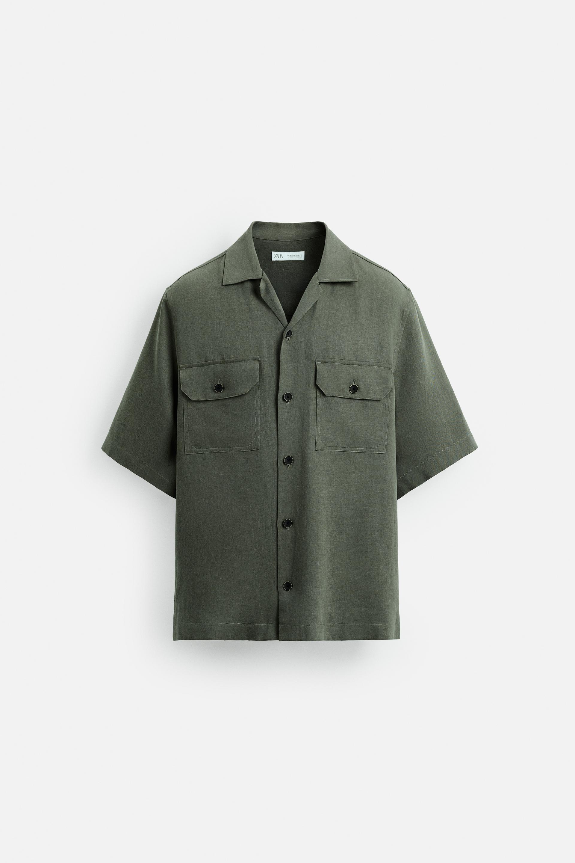 LYOCELL-LINEN FLOWY SHIRT by ZARA