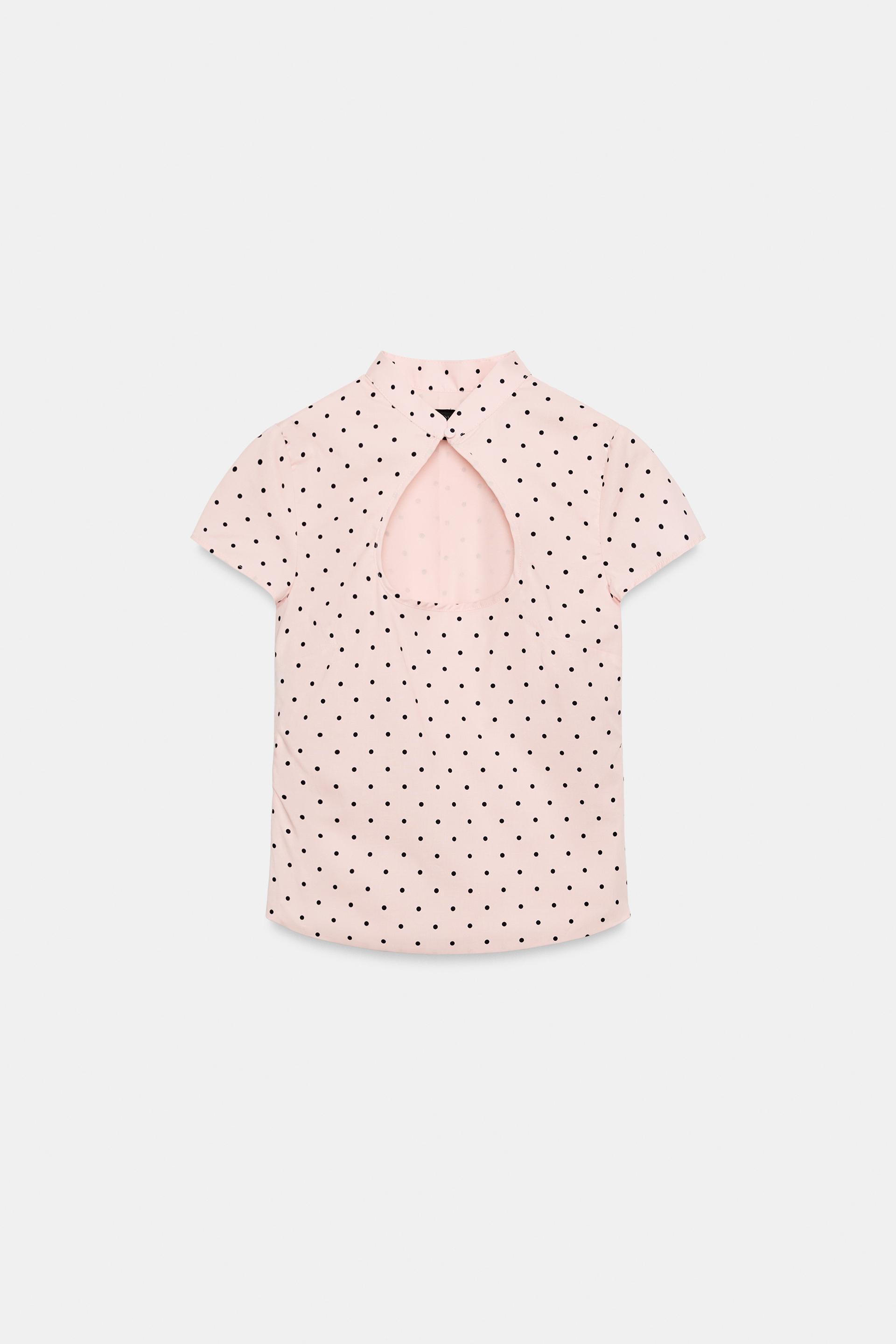MANDARIN COLLAR VENTED TOP by ZARA