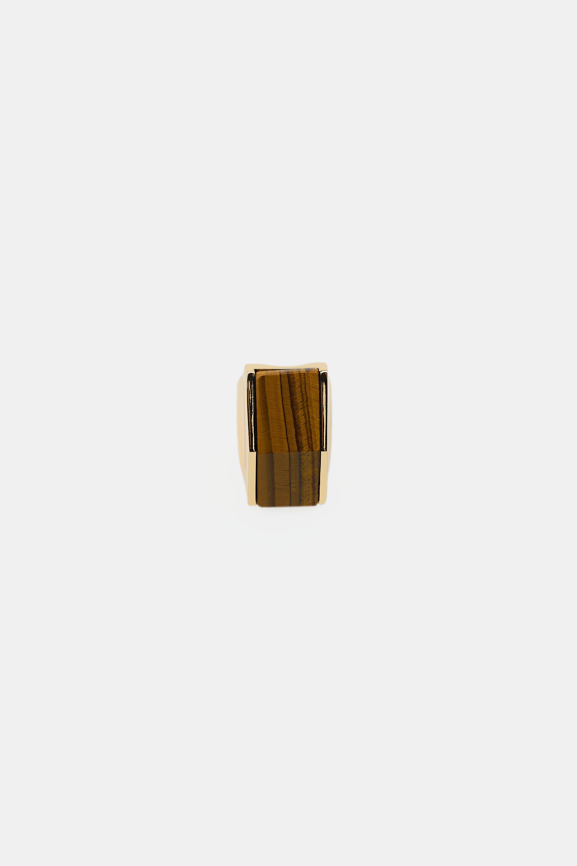 MAXI GEOMETRIC STONE RING by ZARA