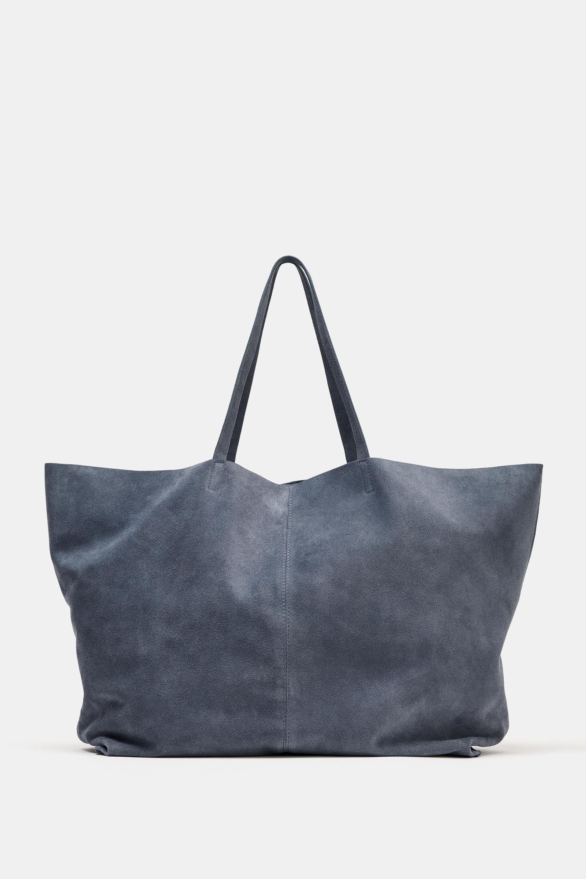 MAXI SPLIT LEATHER SHOPPER by ZARA