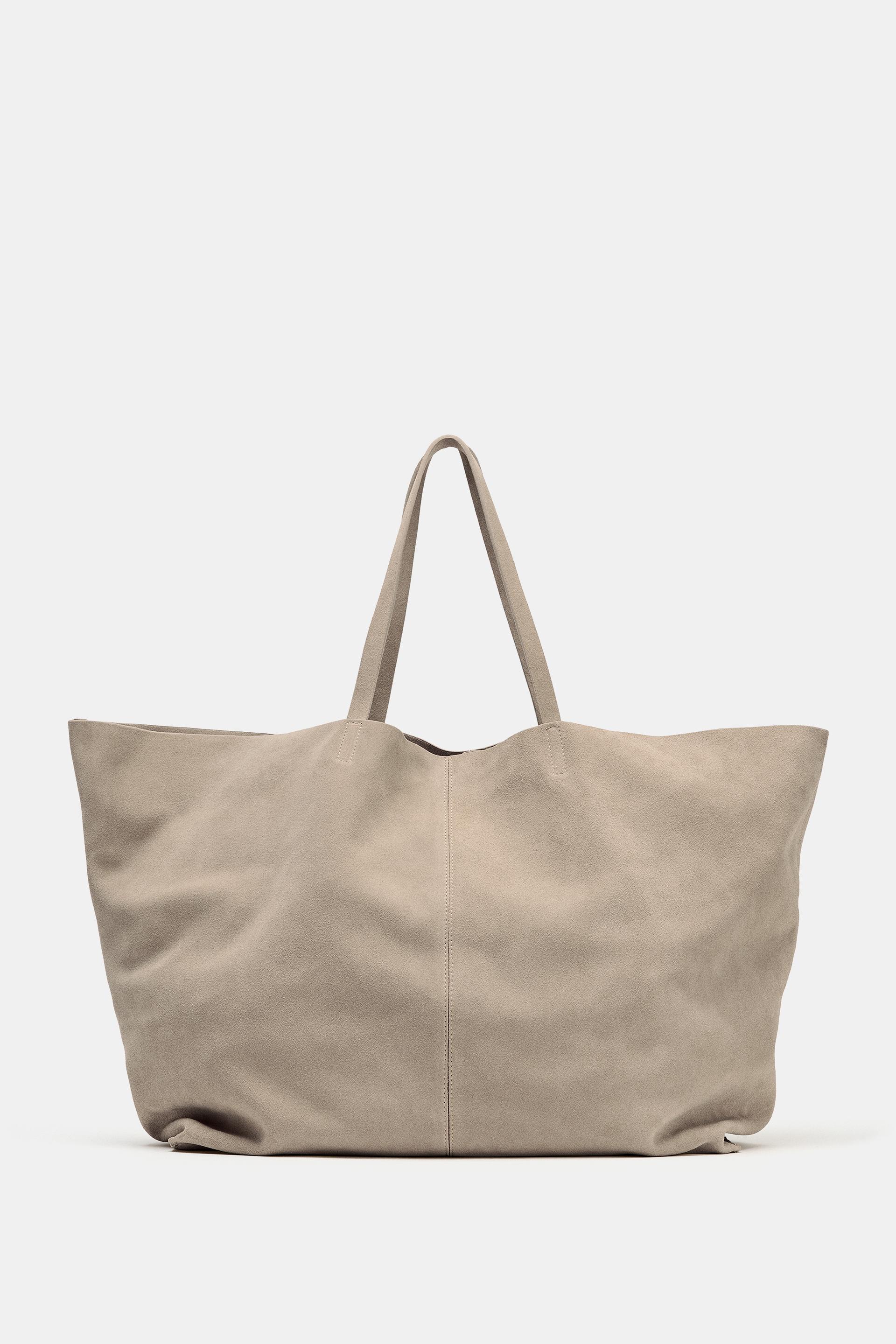 MAXI SPLIT LEATHER SHOPPER by ZARA