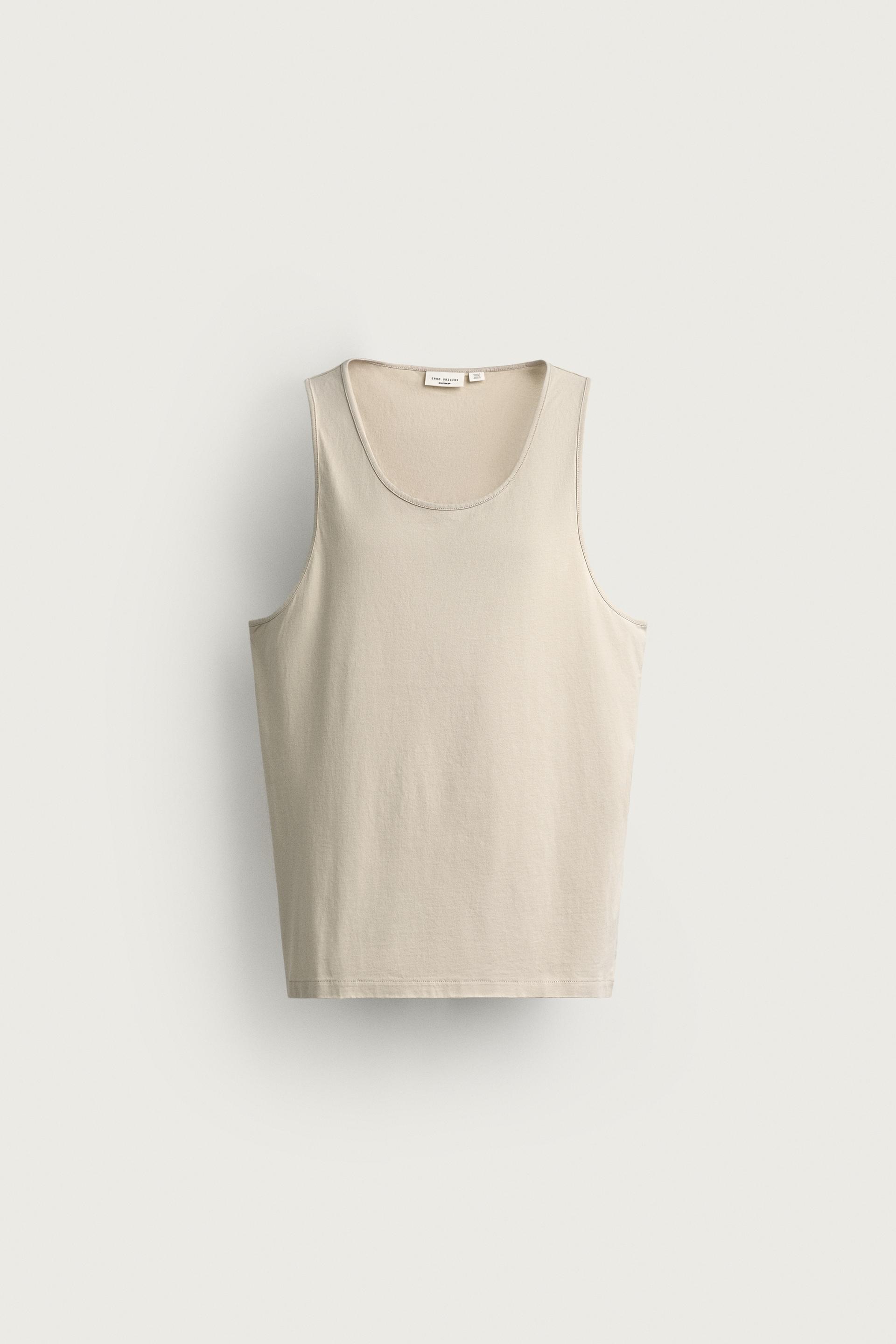 MEDIUM WEIGHT REGULAR FIT TANK TOP by ZARA