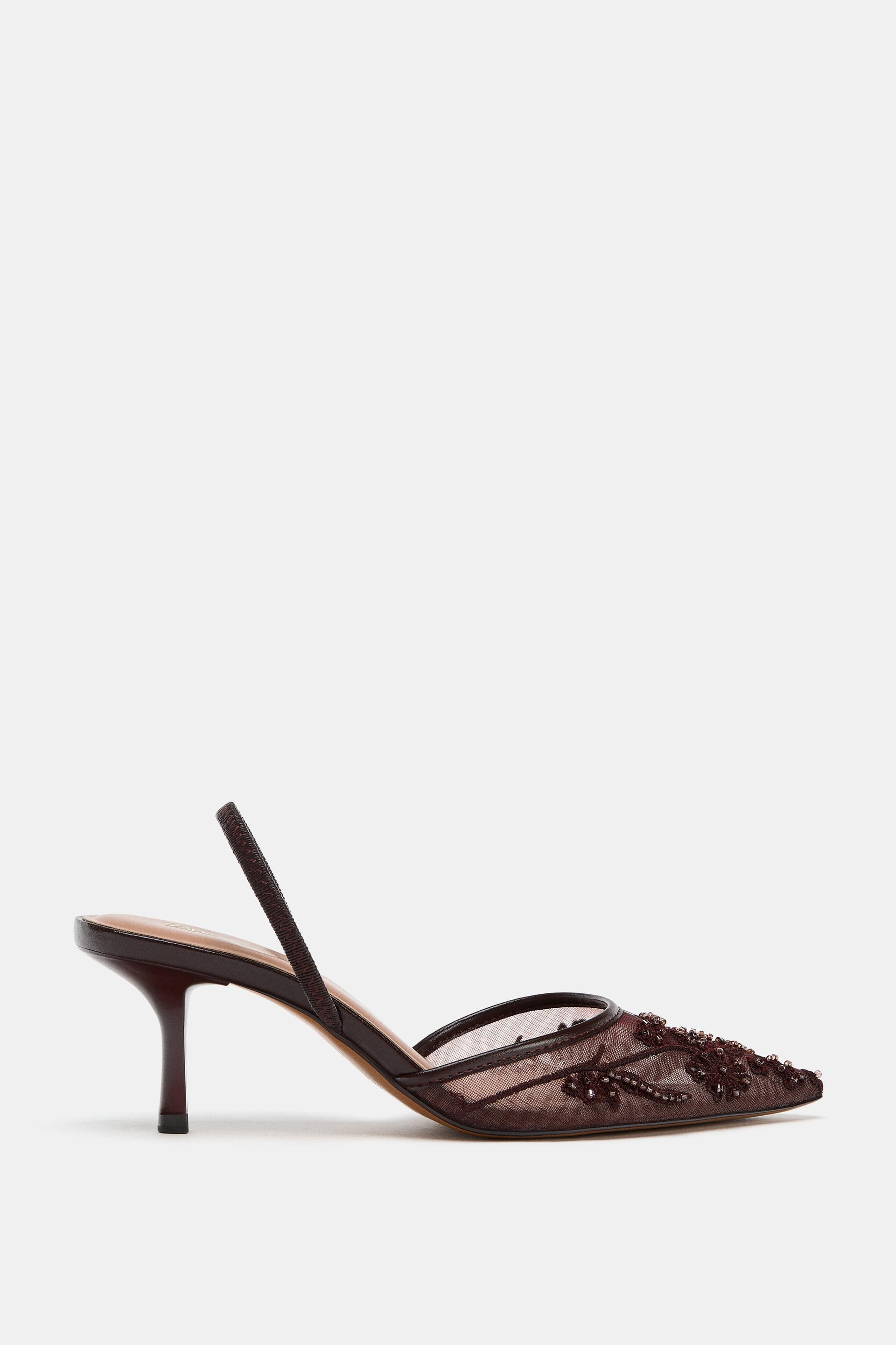 MESH SPARKLY HEELS by ZARA