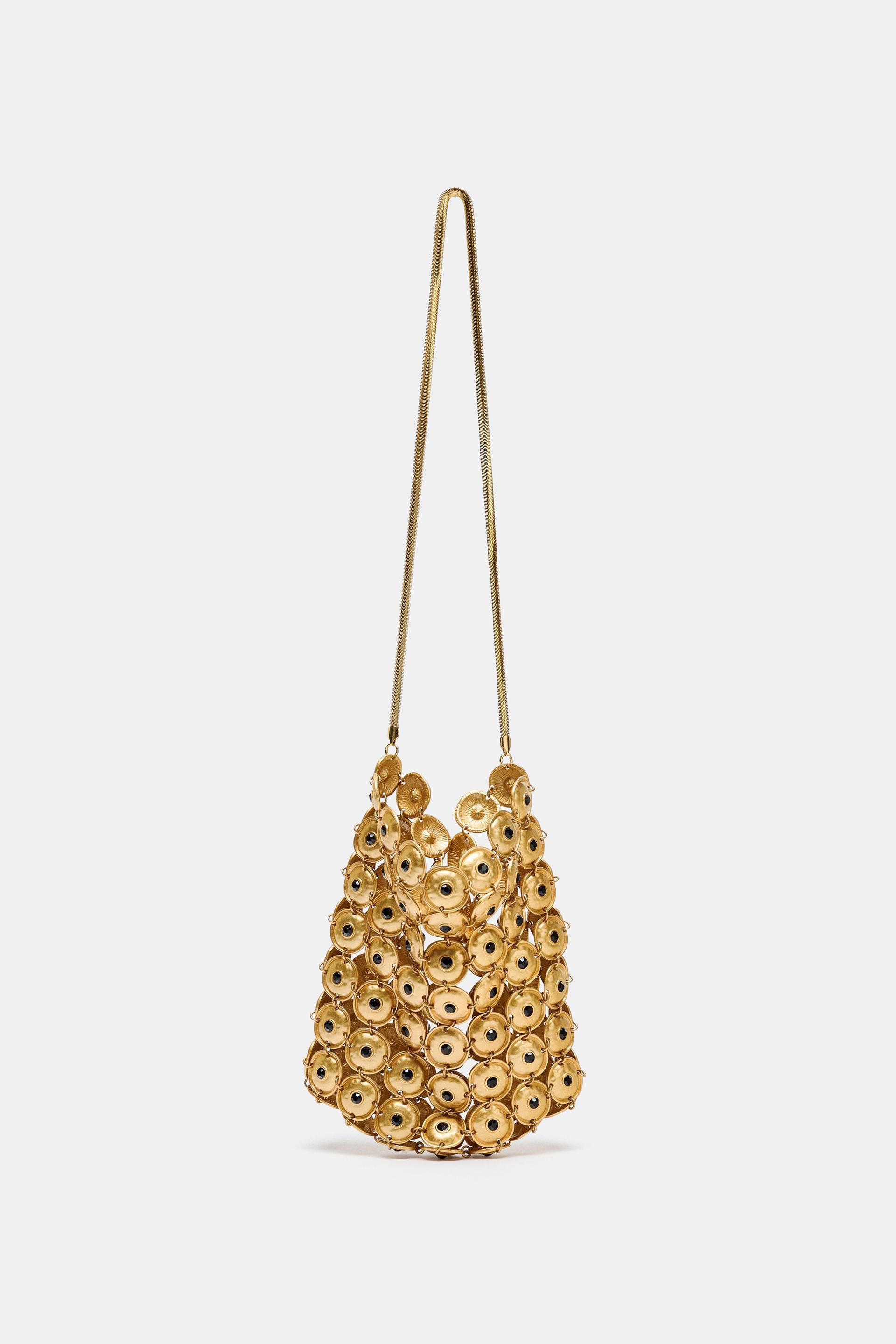 METAL APPLIQUÉ BUCKET BAG by ZARA
