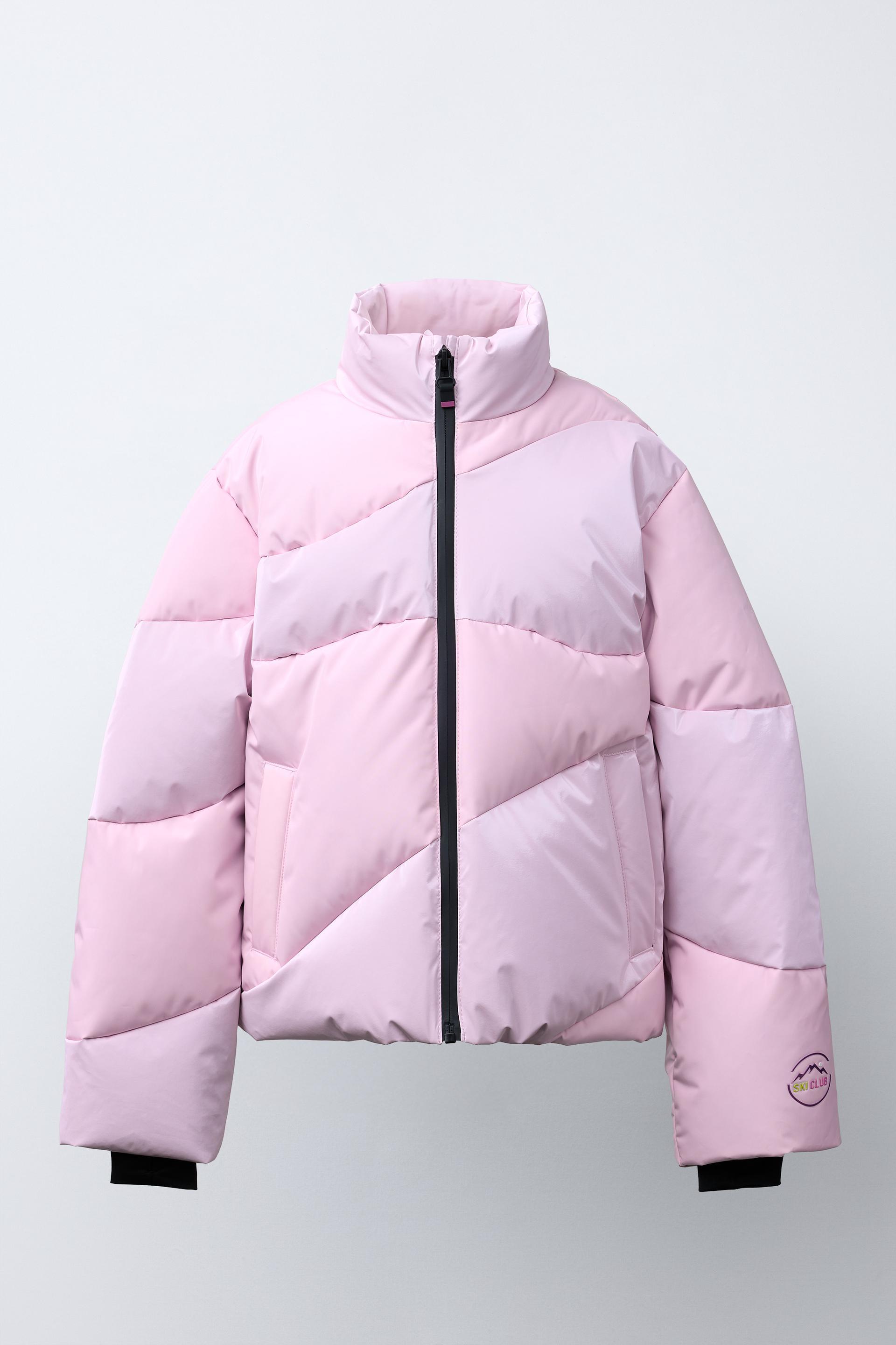 METALLIC 80% DOWN AND 20% FEATHER WATER-RESISTANT AND WINDPROOF PUFFER COAT RECCO® SYSTEM SKI COLLECTION by ZARA