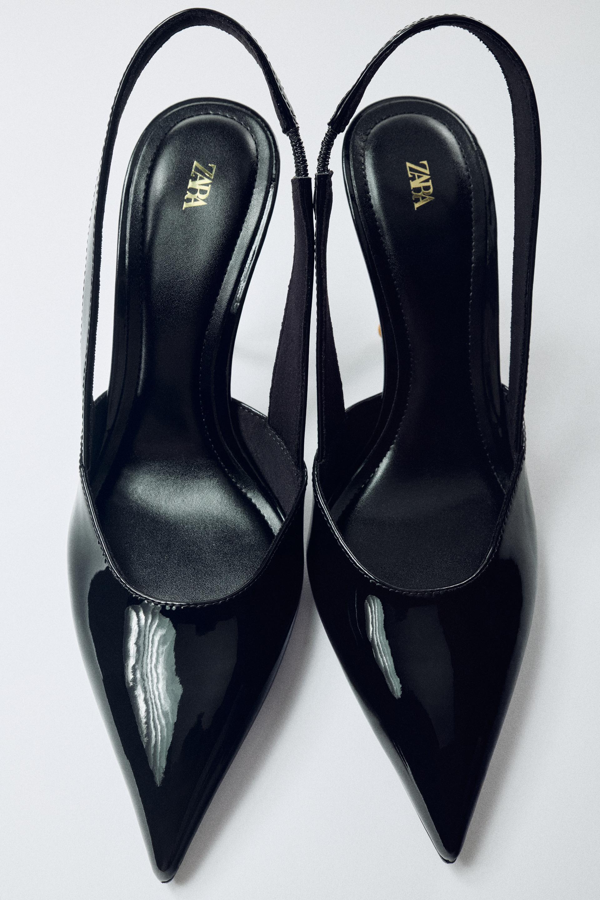 METALLIC DETAIL HEELED SHOES by ZARA