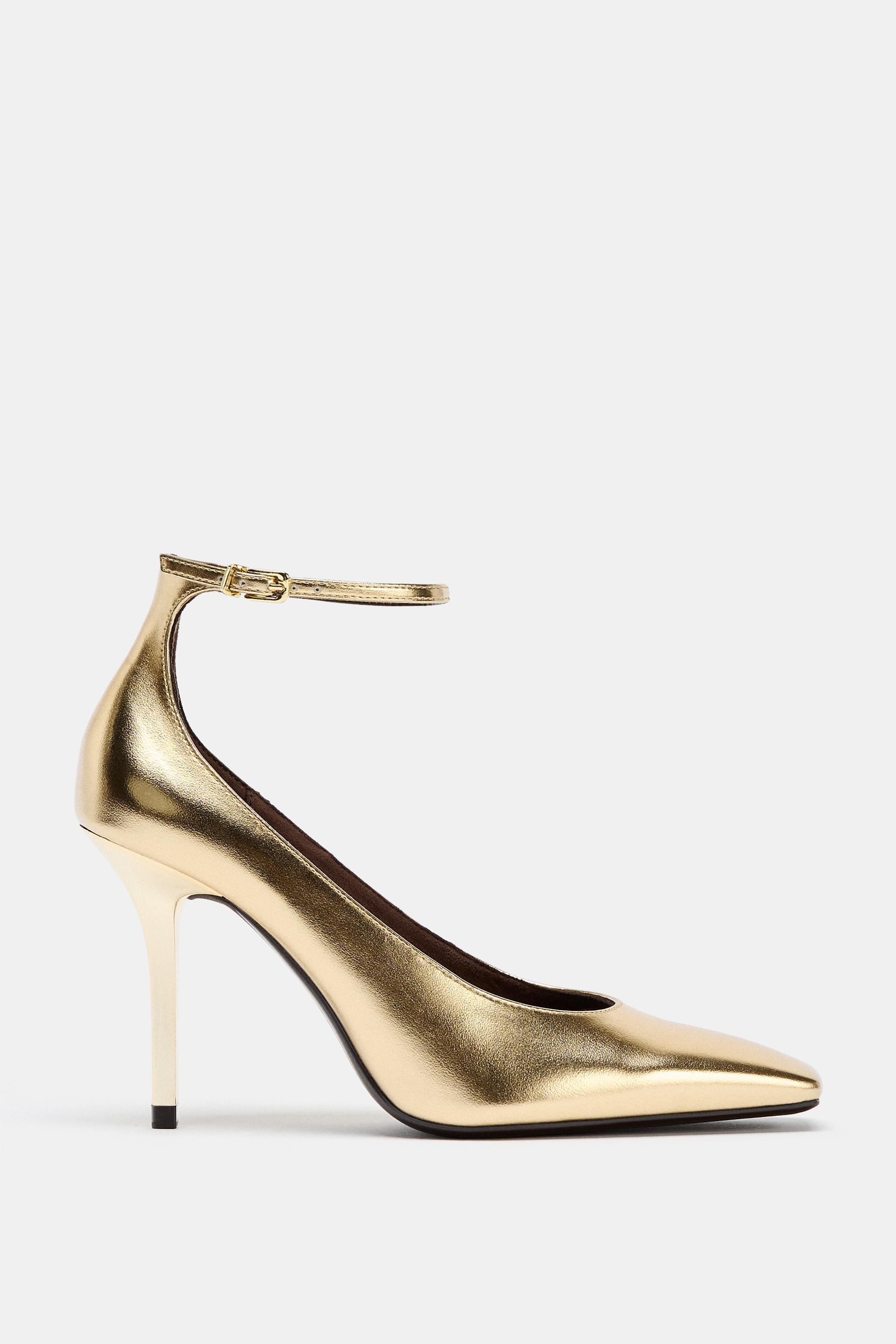 METALLIC EFFECT HEELS by ZARA