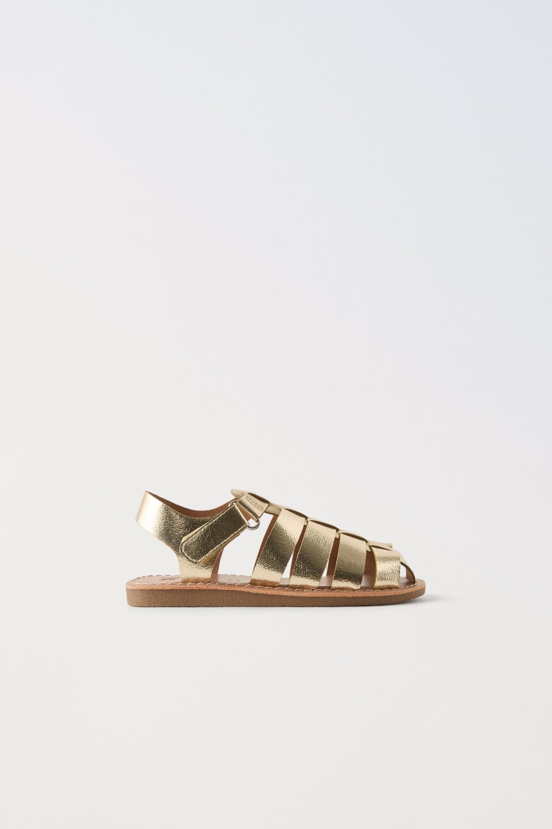 METALLIC FISHERMAN SANDALS by ZARA