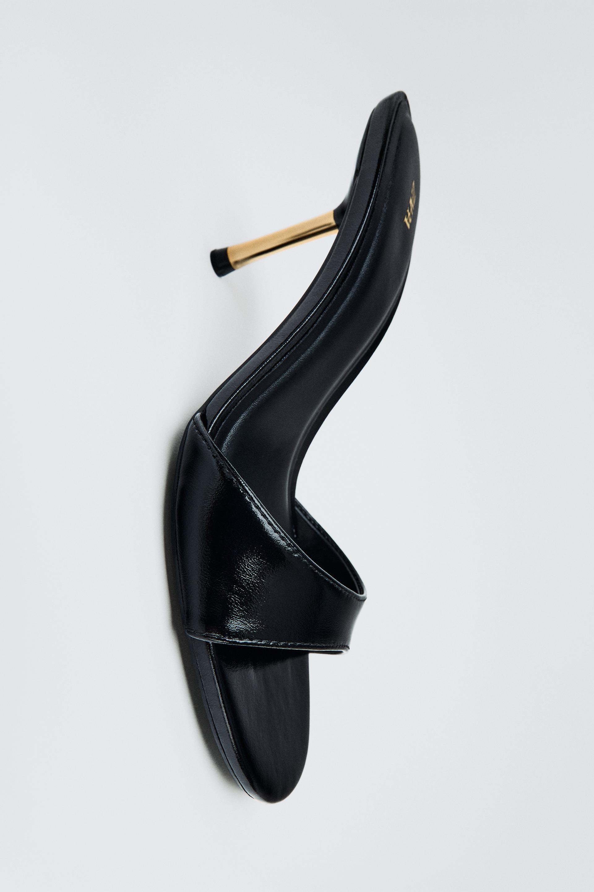 METALLIC HEELED SANDALS by ZARA