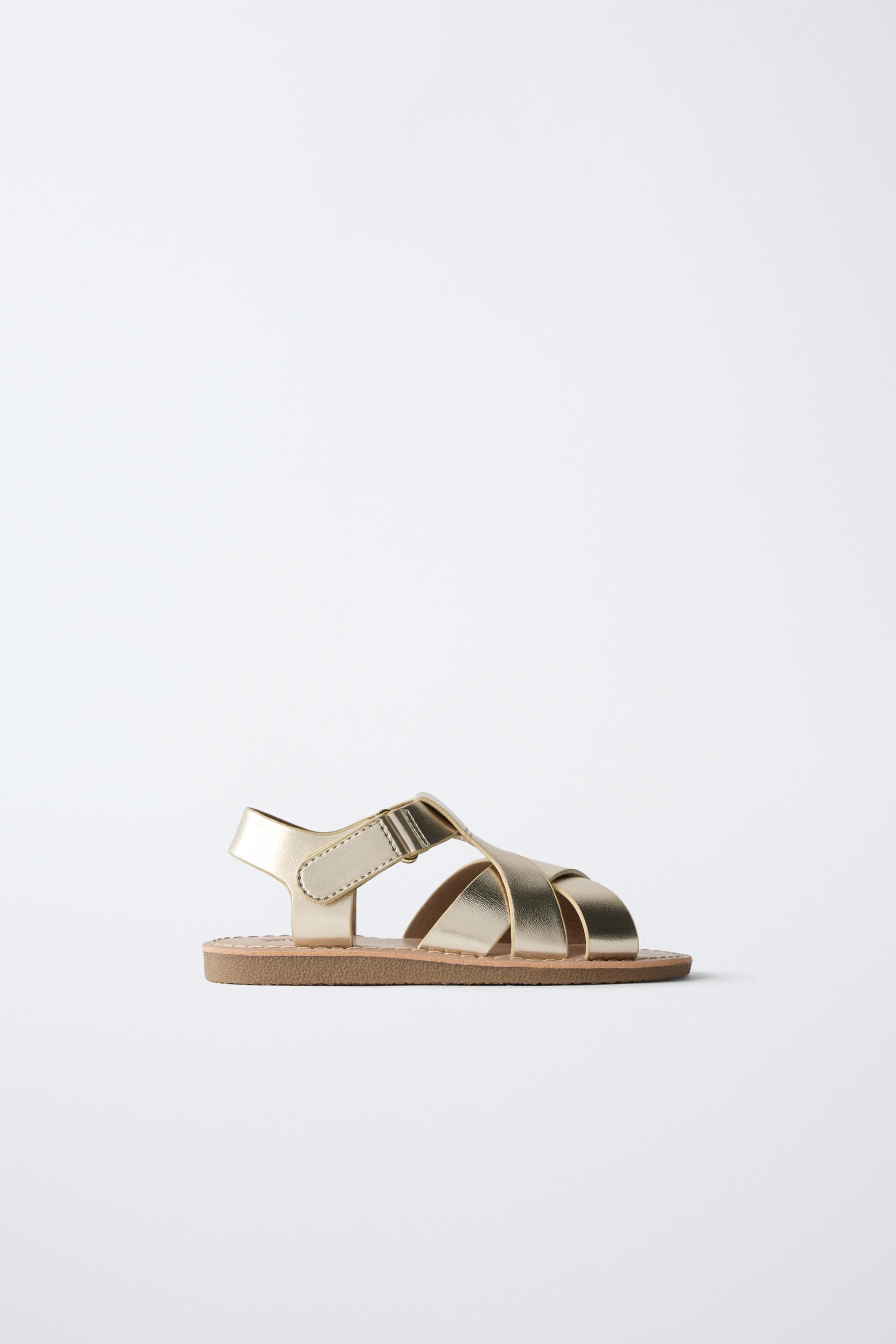 METALLIC SANDALS by ZARA