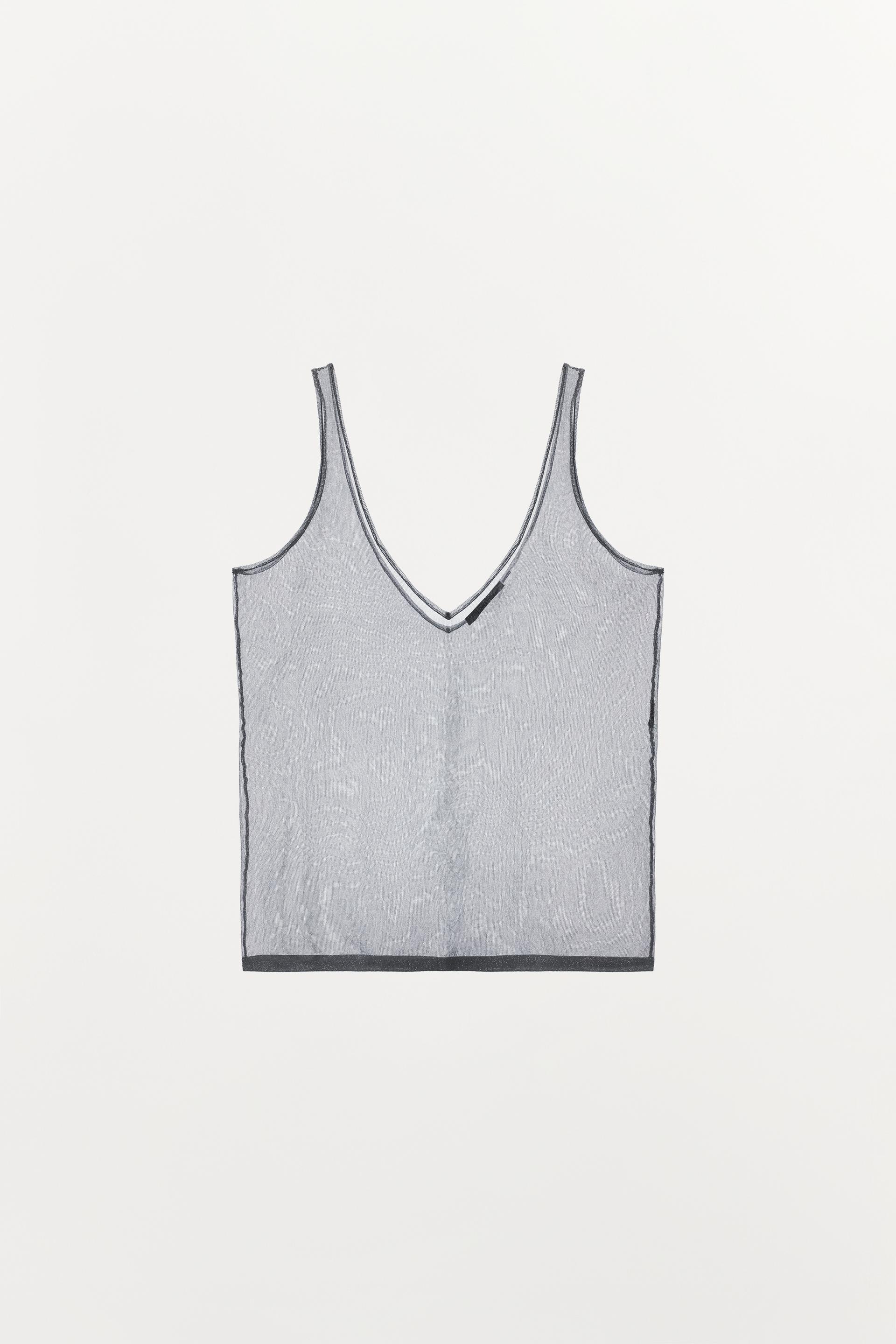 METALLIC THREAD CAMISOLE by ZARA