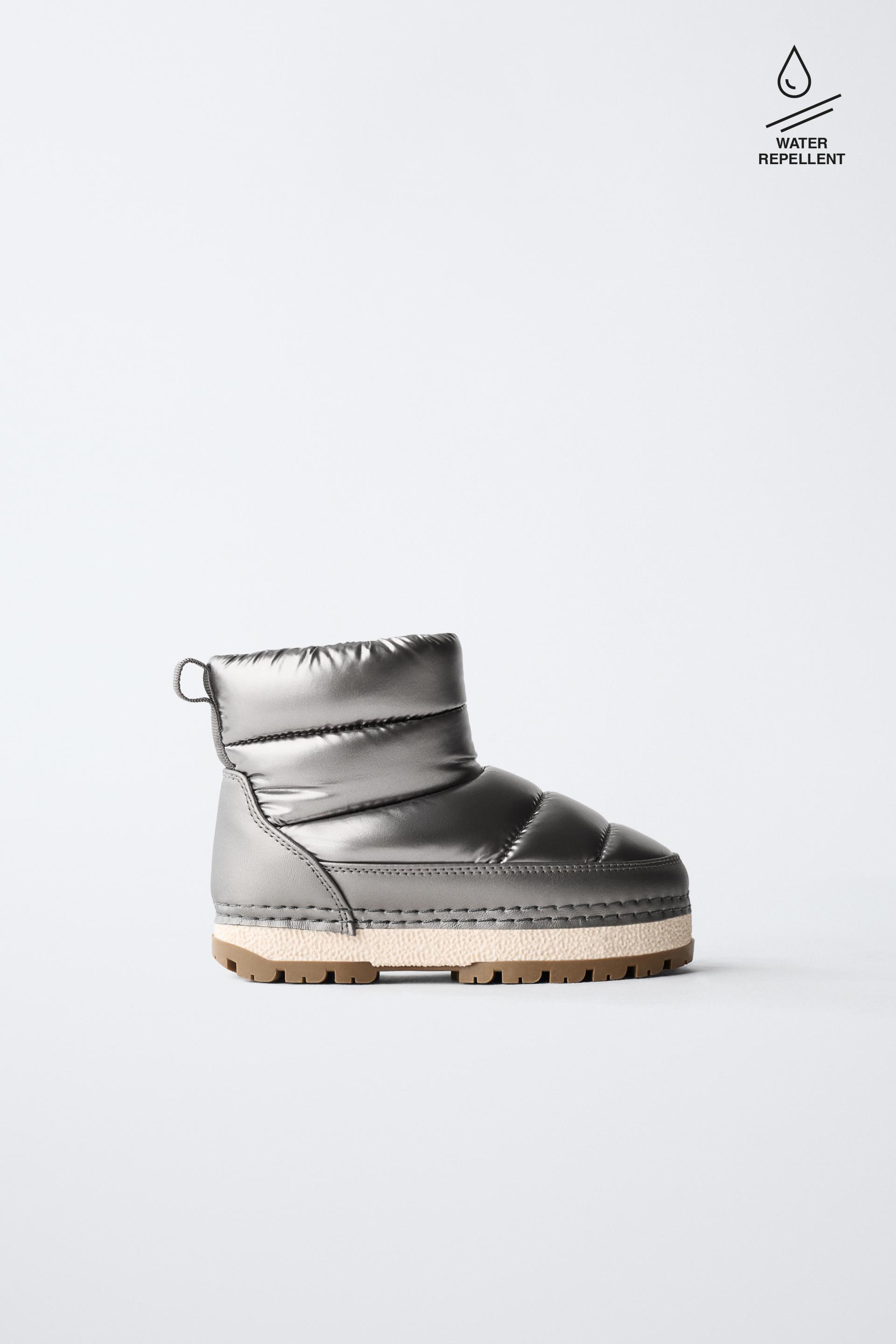 METALLIC WATER REPELLENT BOOTS by ZARA