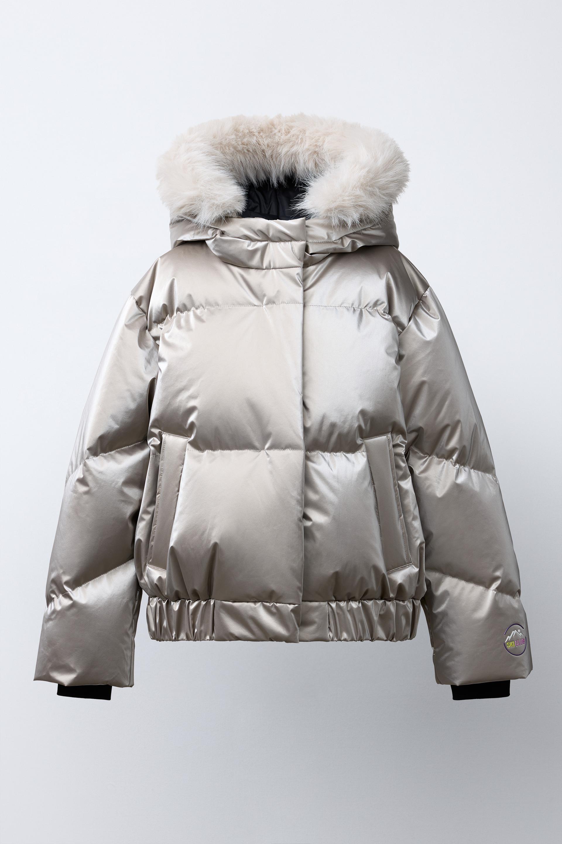 METALLIC WATER-RESISTANT AND WINDPROOF 80% DOWN AND 20% FEATHER PUFFER COAT RECCO® SYSTEM SKI COLLECTION by ZARA