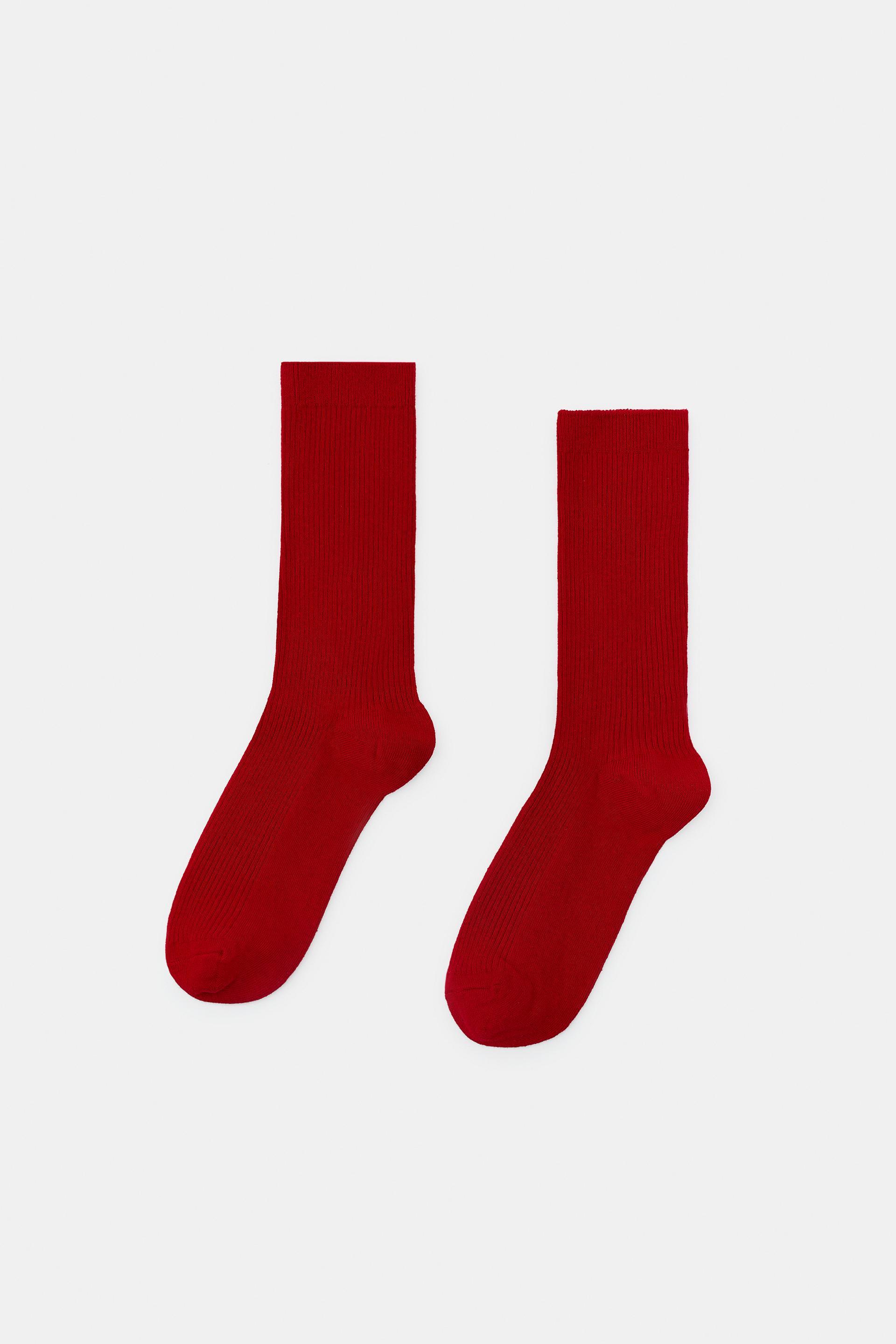 MICRO RIB COTTON SOCKS by ZARA