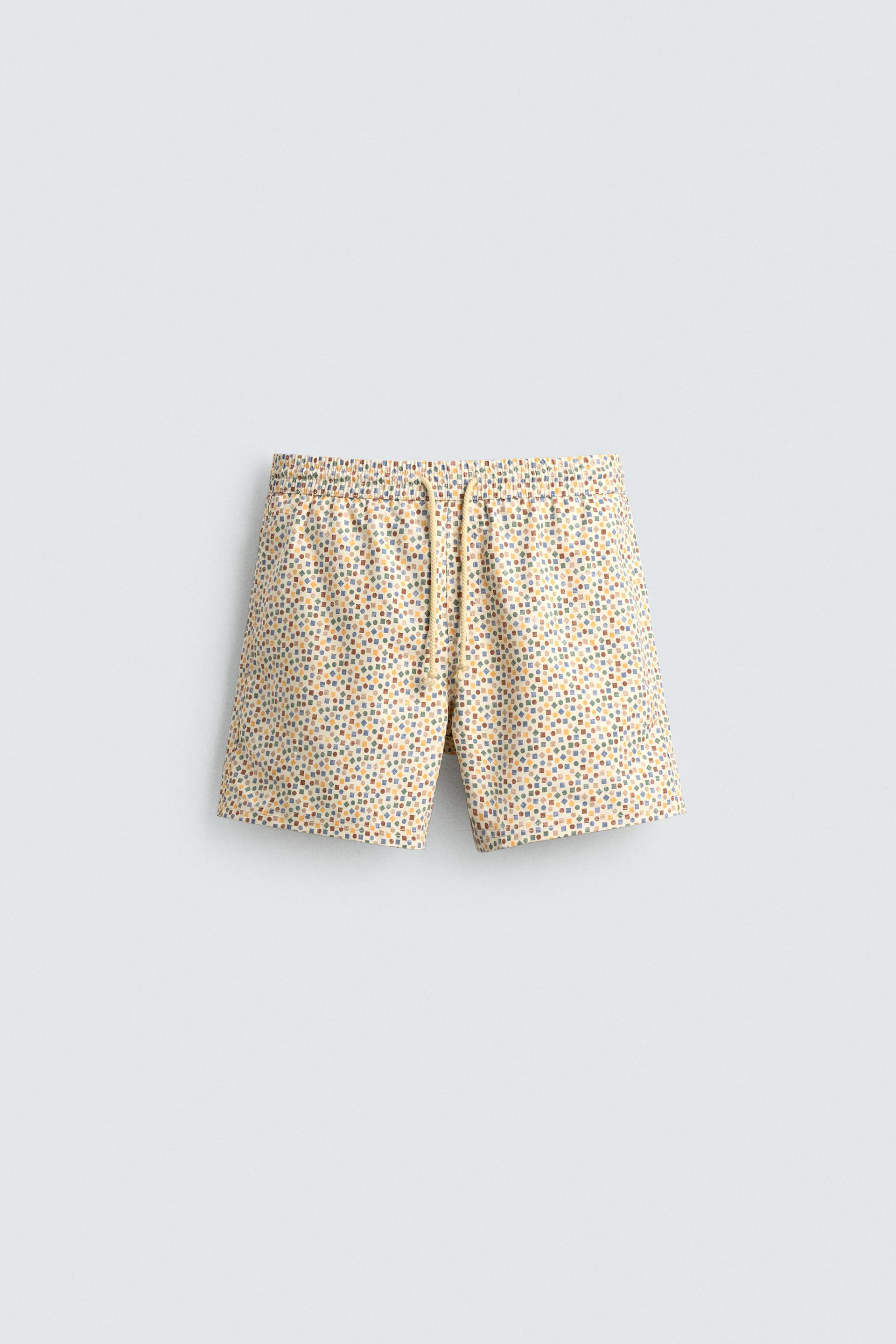 MID-LENGTH GEOMETRIC PRINT SWIMSUIT by ZARA