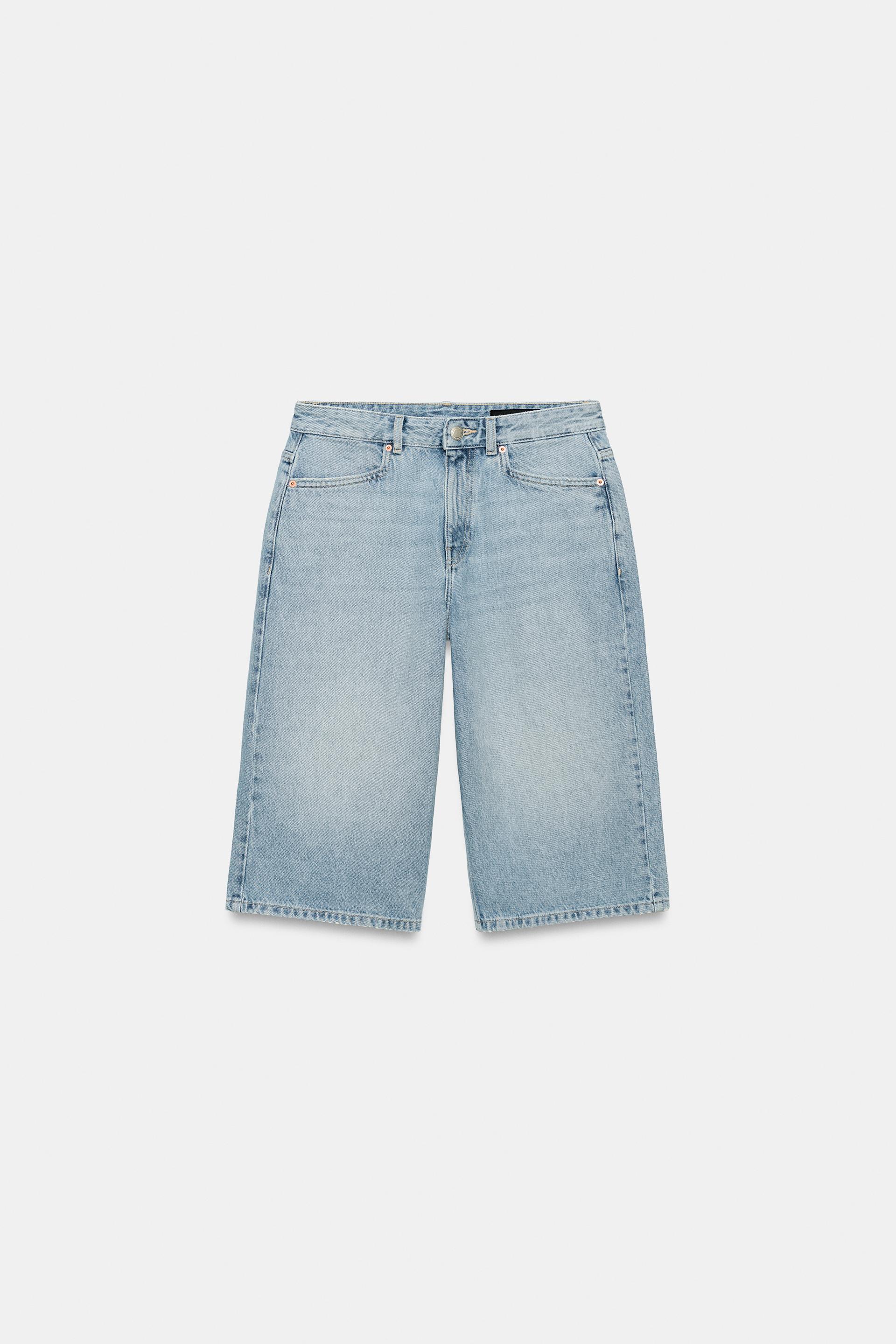 MID-RISE DENIM SHORTS ZW COLLECTION by ZARA
