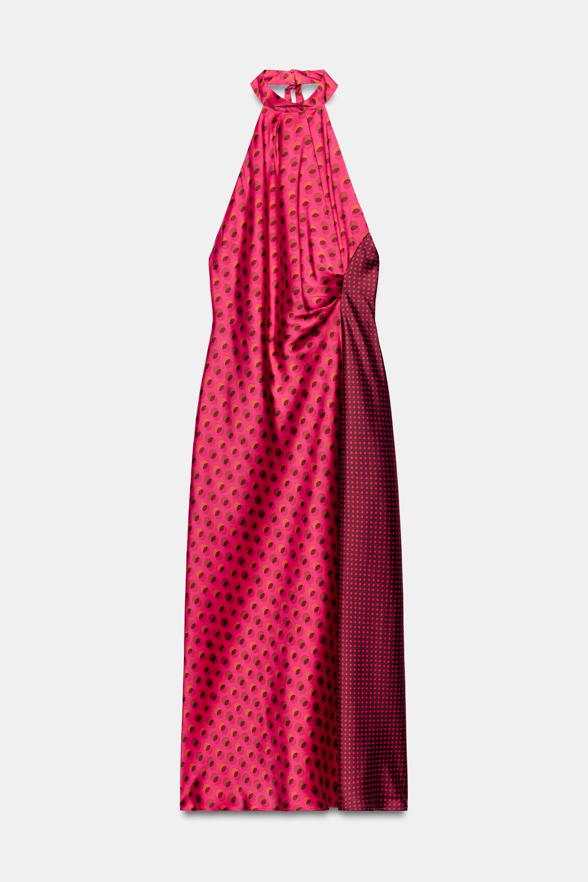 MIDI HALTER NECK DRESS by ZARA