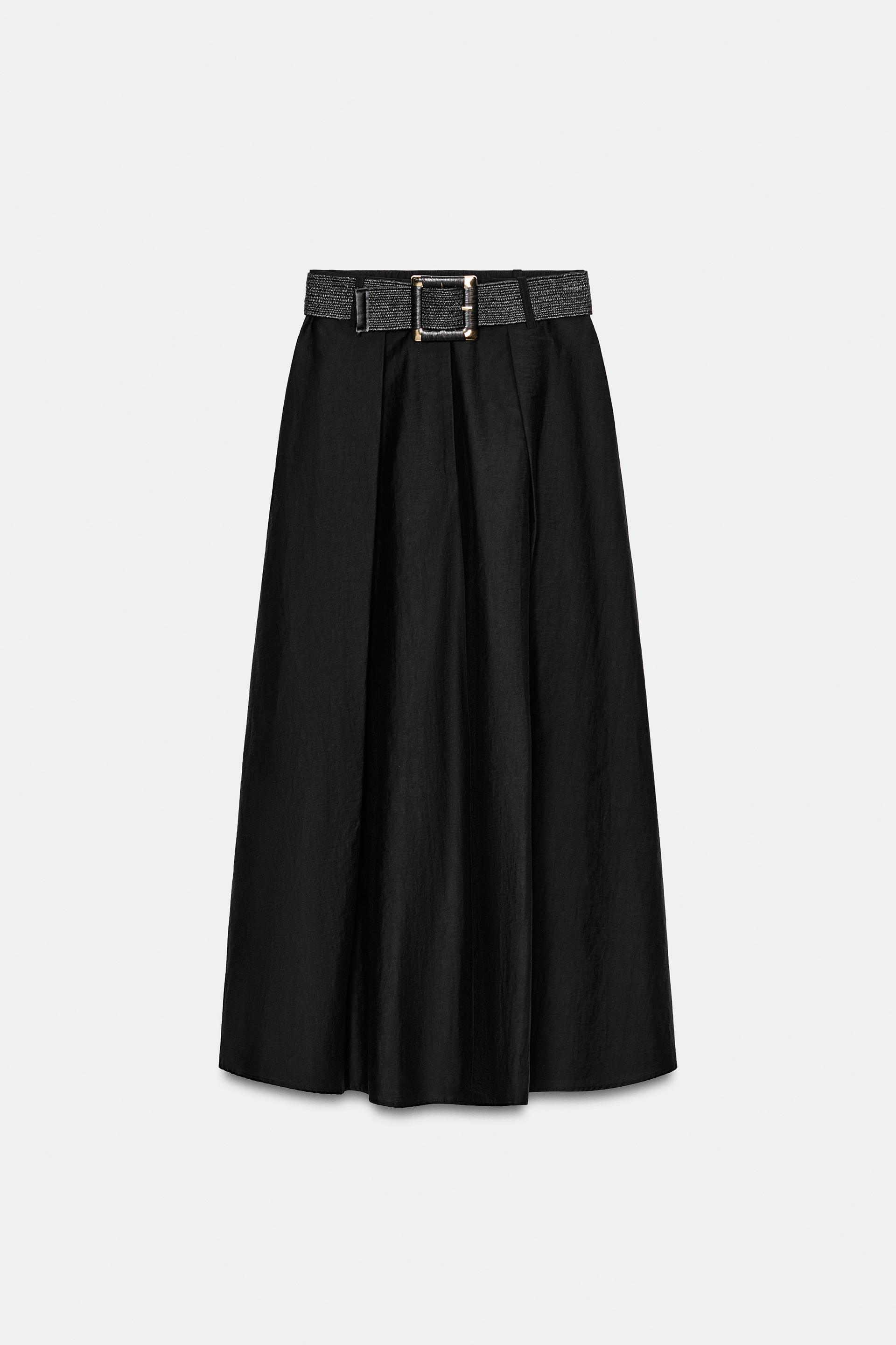 MIDI SKIRT WITH BELT by ZARA