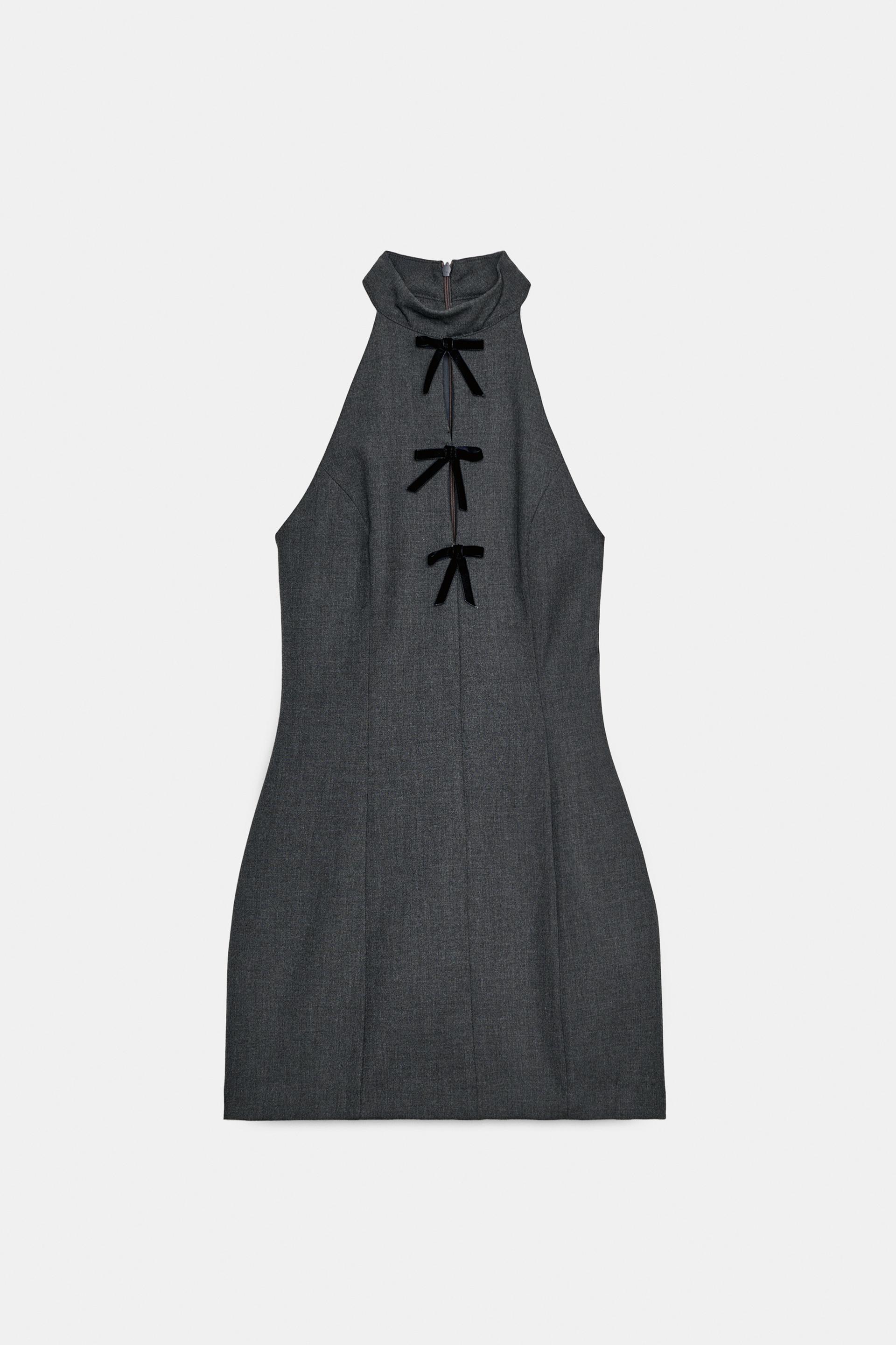 MINI HALTER DRESS WITH BOWS by ZARA