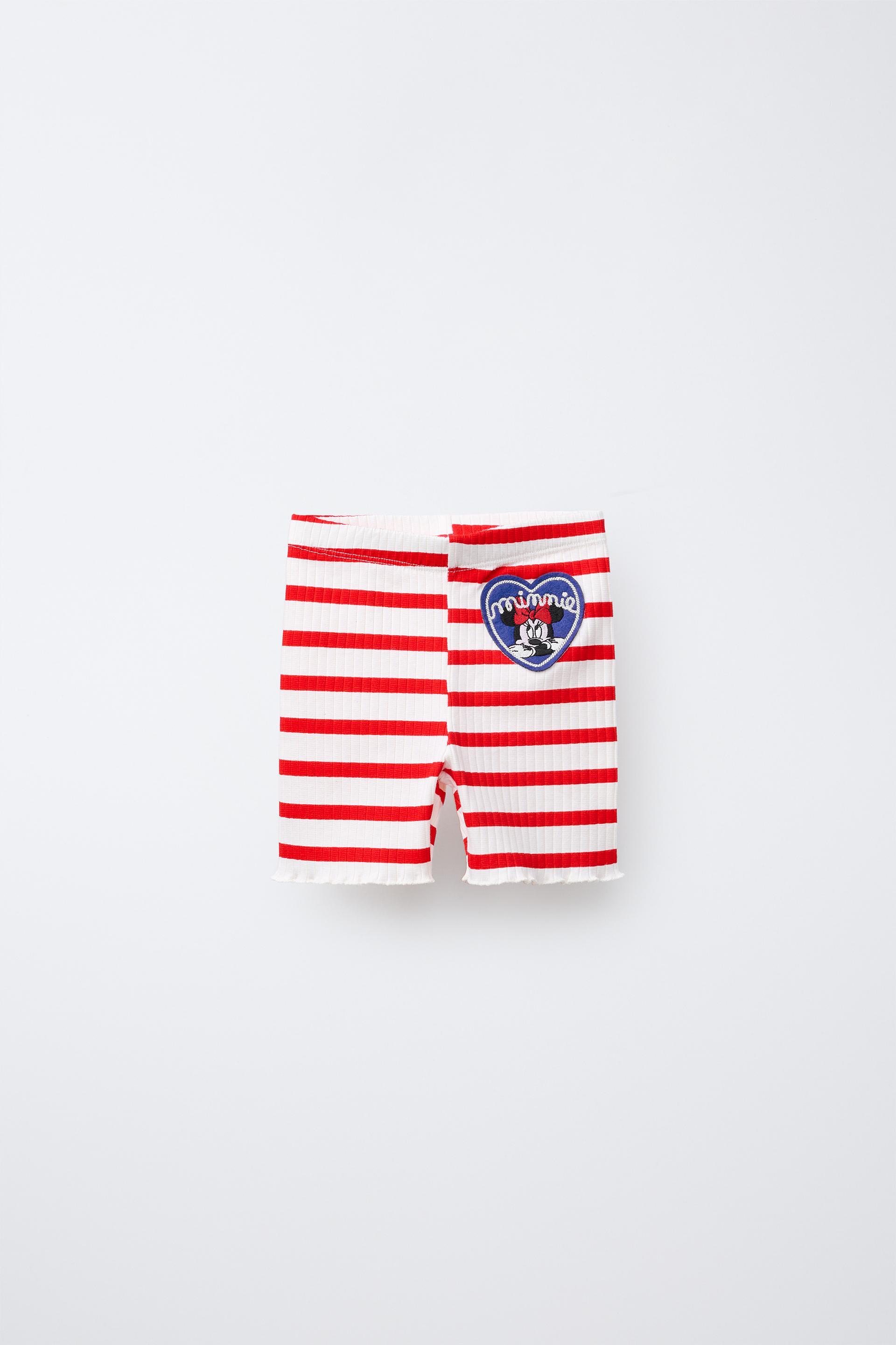 MINNIE MOUSE © DISNEY STRIPED BIKE SHORTS by ZARA