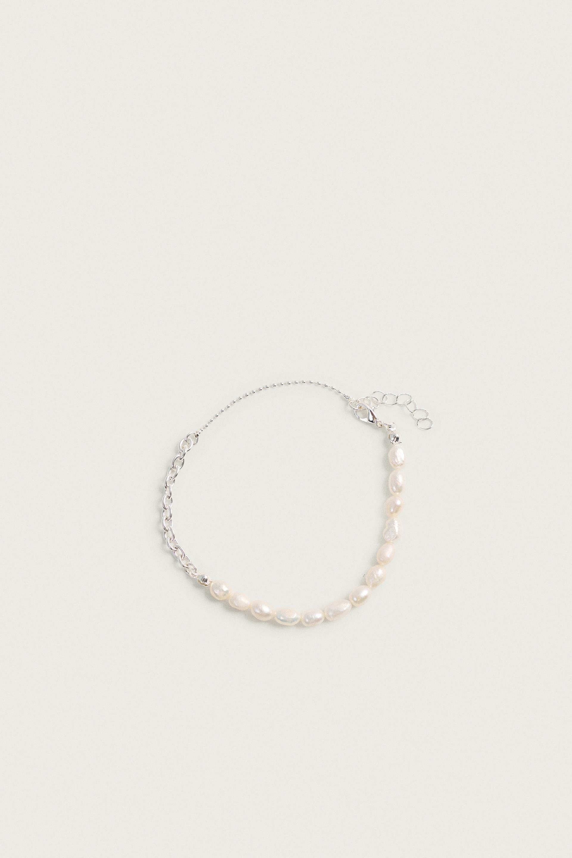 MIXED PEARL BRACELET by ZARA