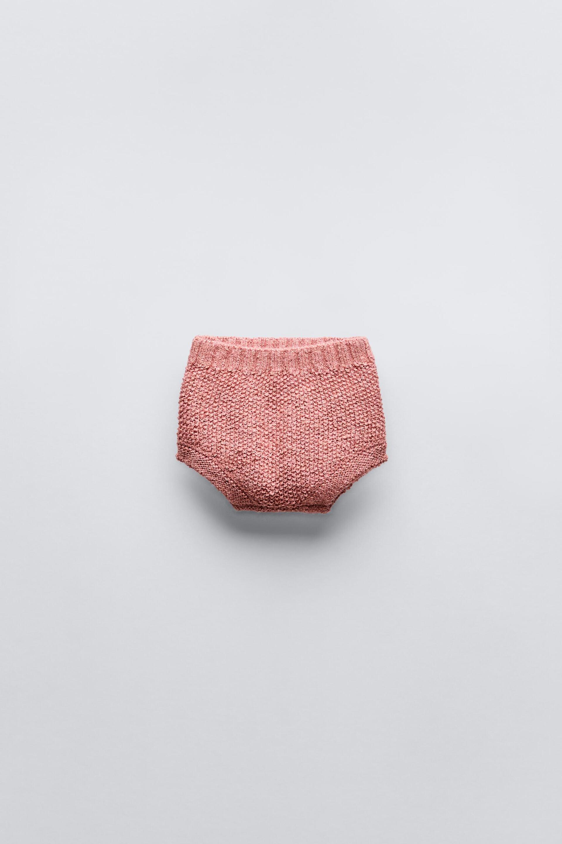 MOSS STITCH KNIT BOTTOMS by ZARA