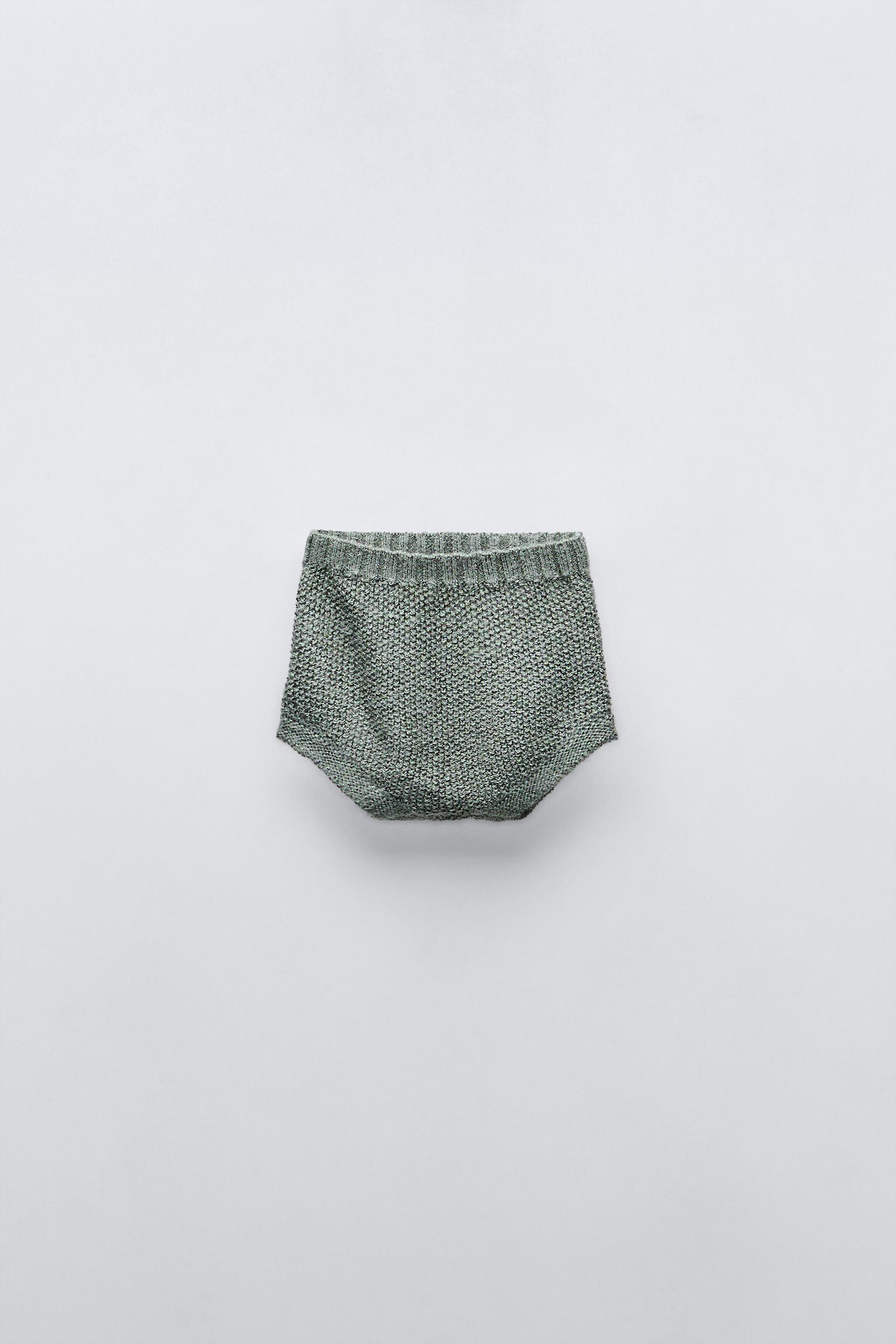 MOSS STITCH KNIT BOTTOMS by ZARA