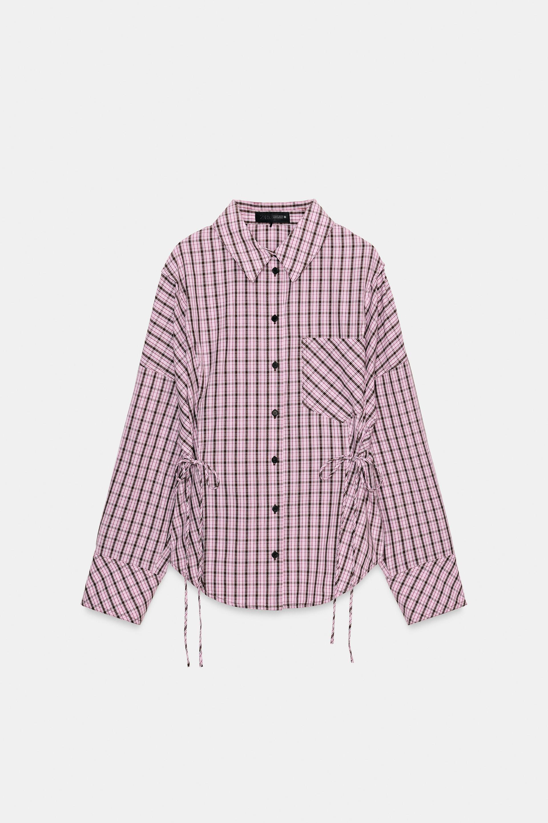 MULTI-POSITIONAL PLAID SHIRT by ZARA