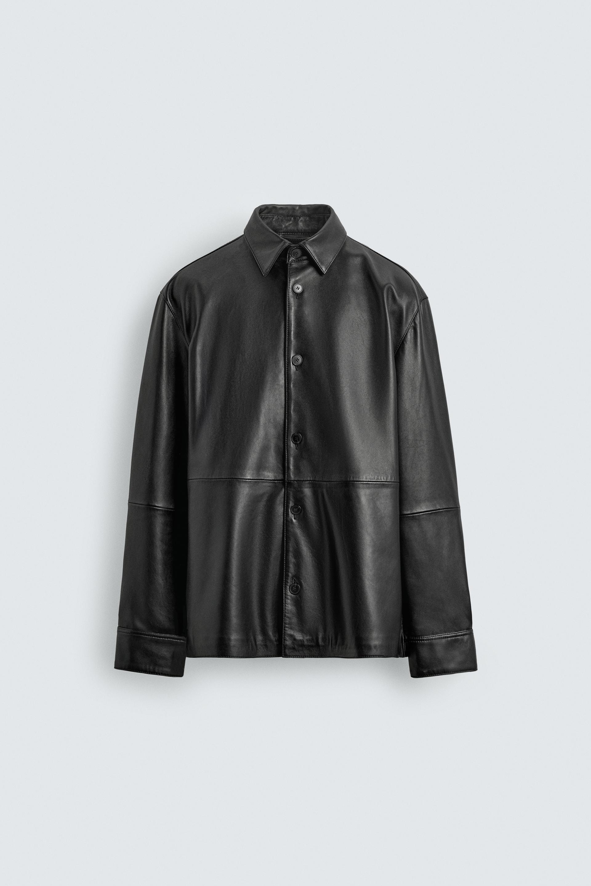 NAPPA LEATHER OVERSHIRT by ZARA