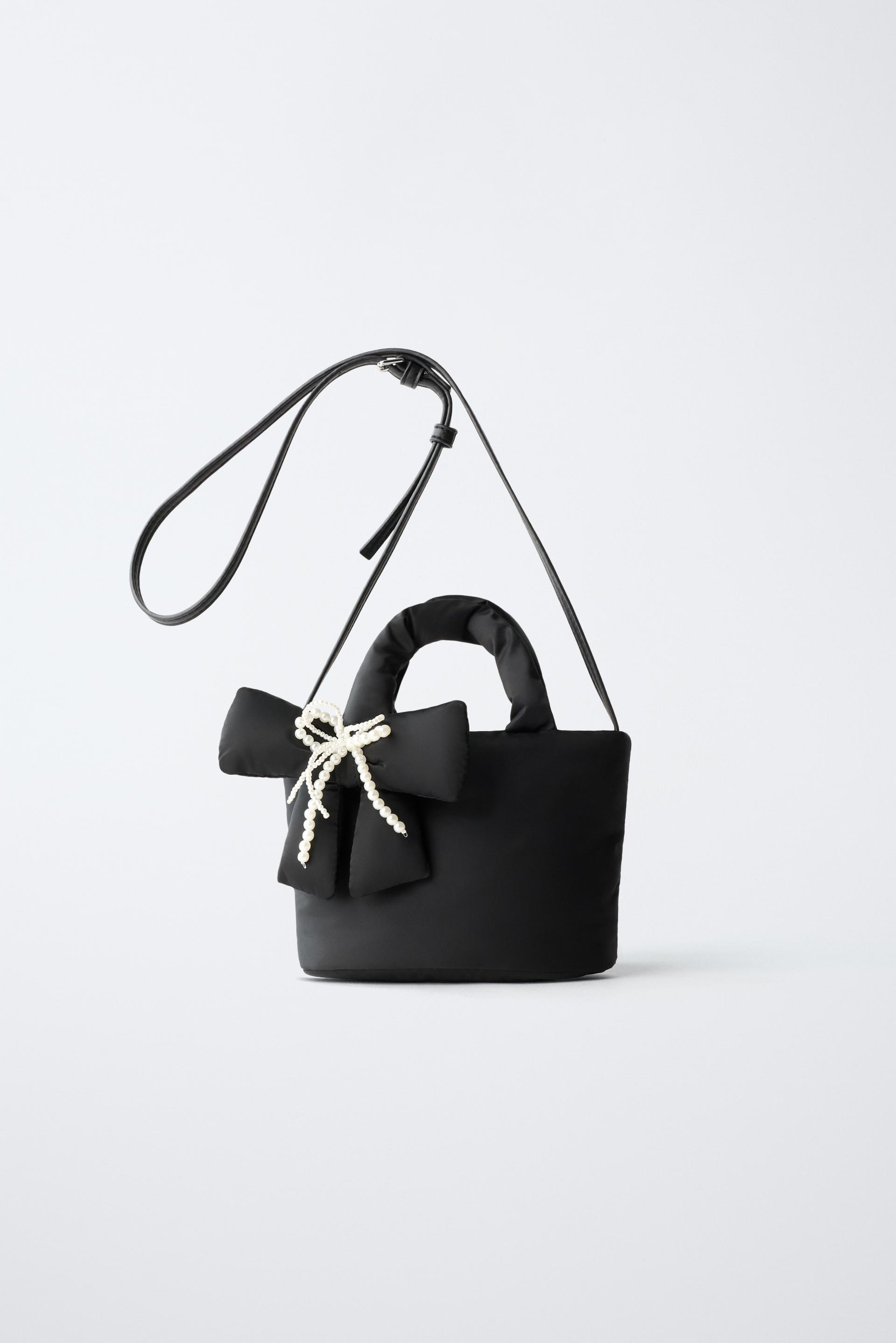NYLON BOW CROSSBODY BAG by ZARA